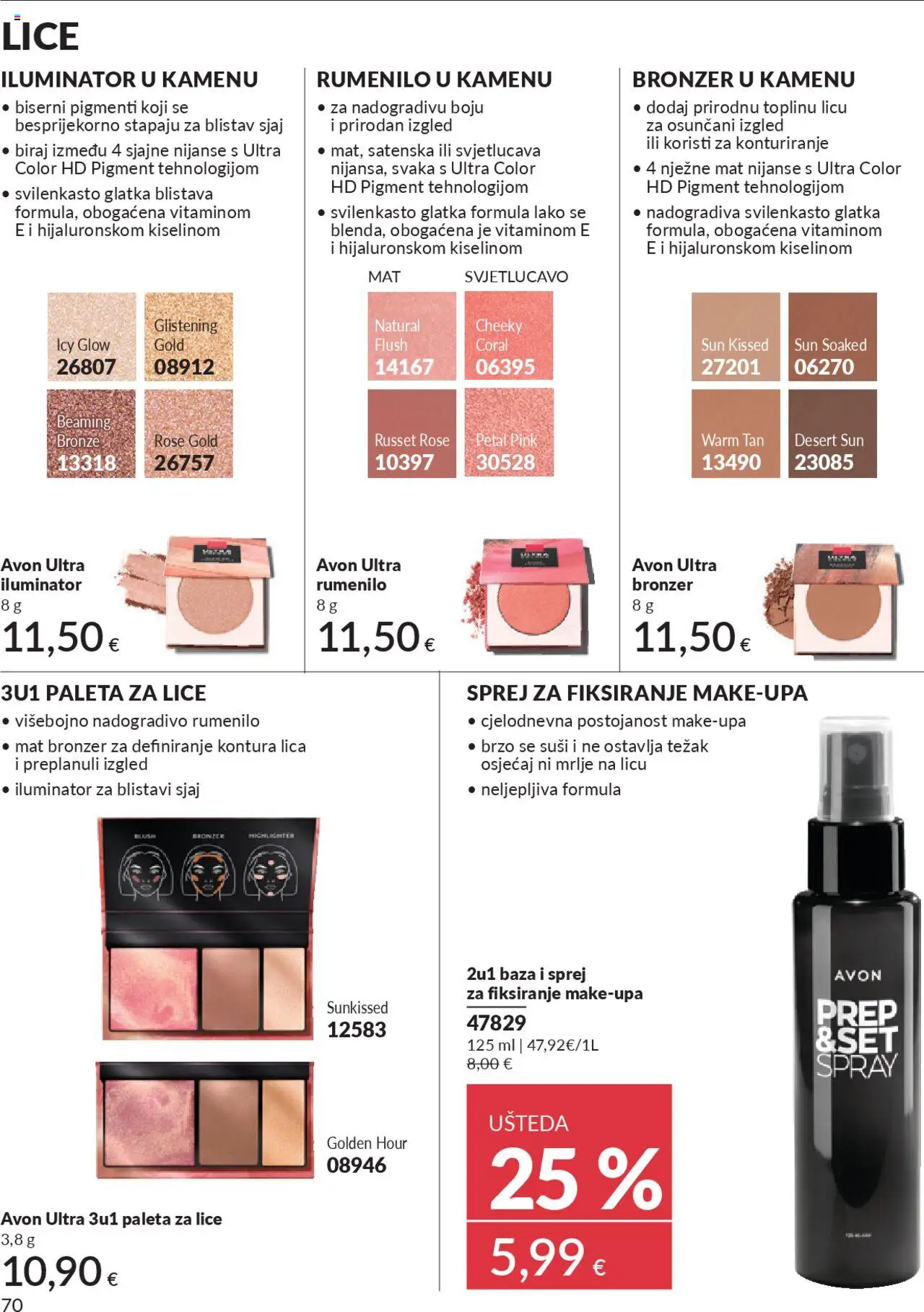 Avon katalog | vrijedi od 30.09.2025 | Stranica: 70 | Proizvodi: Paleta, Bronzer, Iluminator, Rumenilo