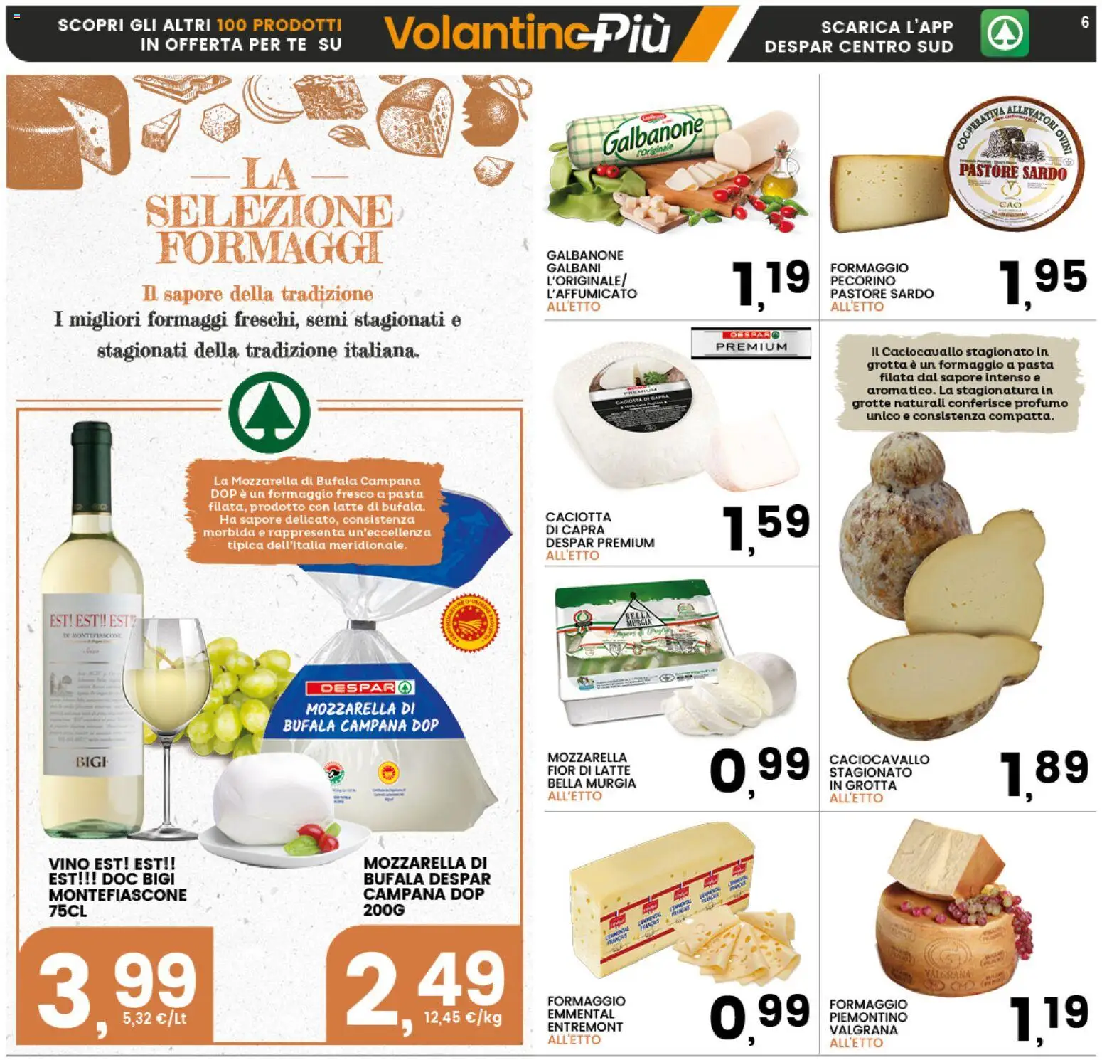 Volantino Interspar del 17.11.2025 | Pagina: 6 | Prodotti: Latte, Vino, Emmental, Profumo