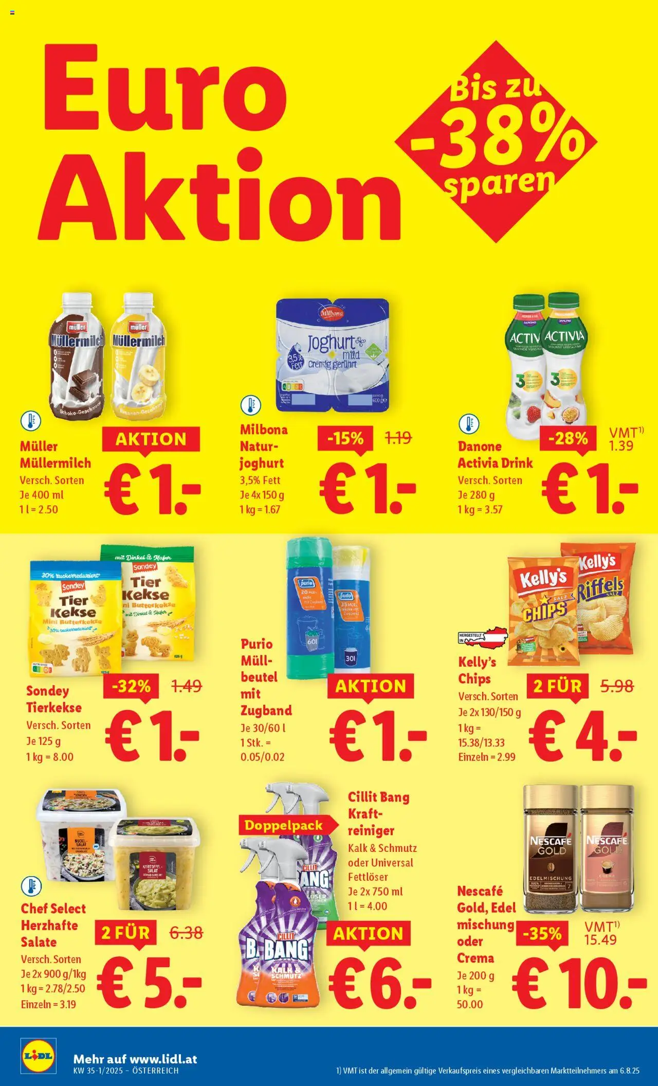 Lidl Flugblatt - Eisenstadt, Ebenfurth, Mattersburg gültig ab 21.08.2025 | Seite: 40 | Produkte: Chips, Kekse, Salat, Joghurt