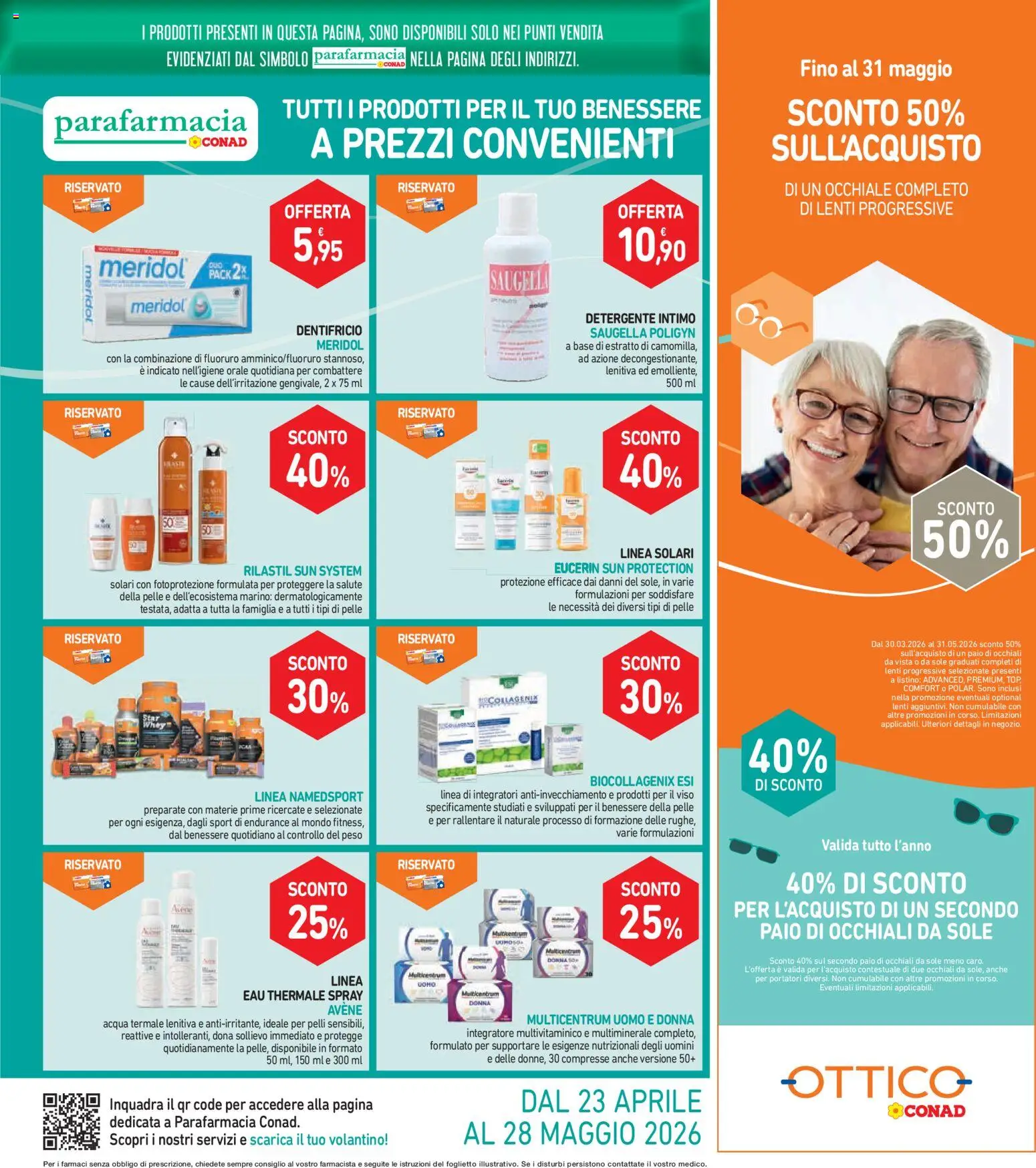 Volantino Conad del 23.04.2026 | Pagina: 24 | Prodotti: Dentifricio, Detergente intimo, Detergente, Intimo