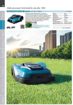 Makita-mainoslehti voimassa 24.03.2026 alkaen | Sivu: 34 | Tuotteet: Robottiruohonleikkuri