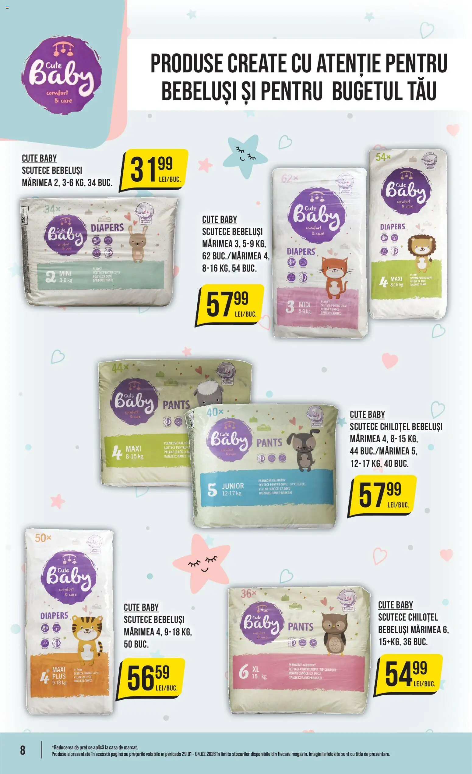 Noul catalog Mega Image – valabil de la 29.01.2026 | Pagină: 8 | Produse: Pirinç gevreği, Scutece