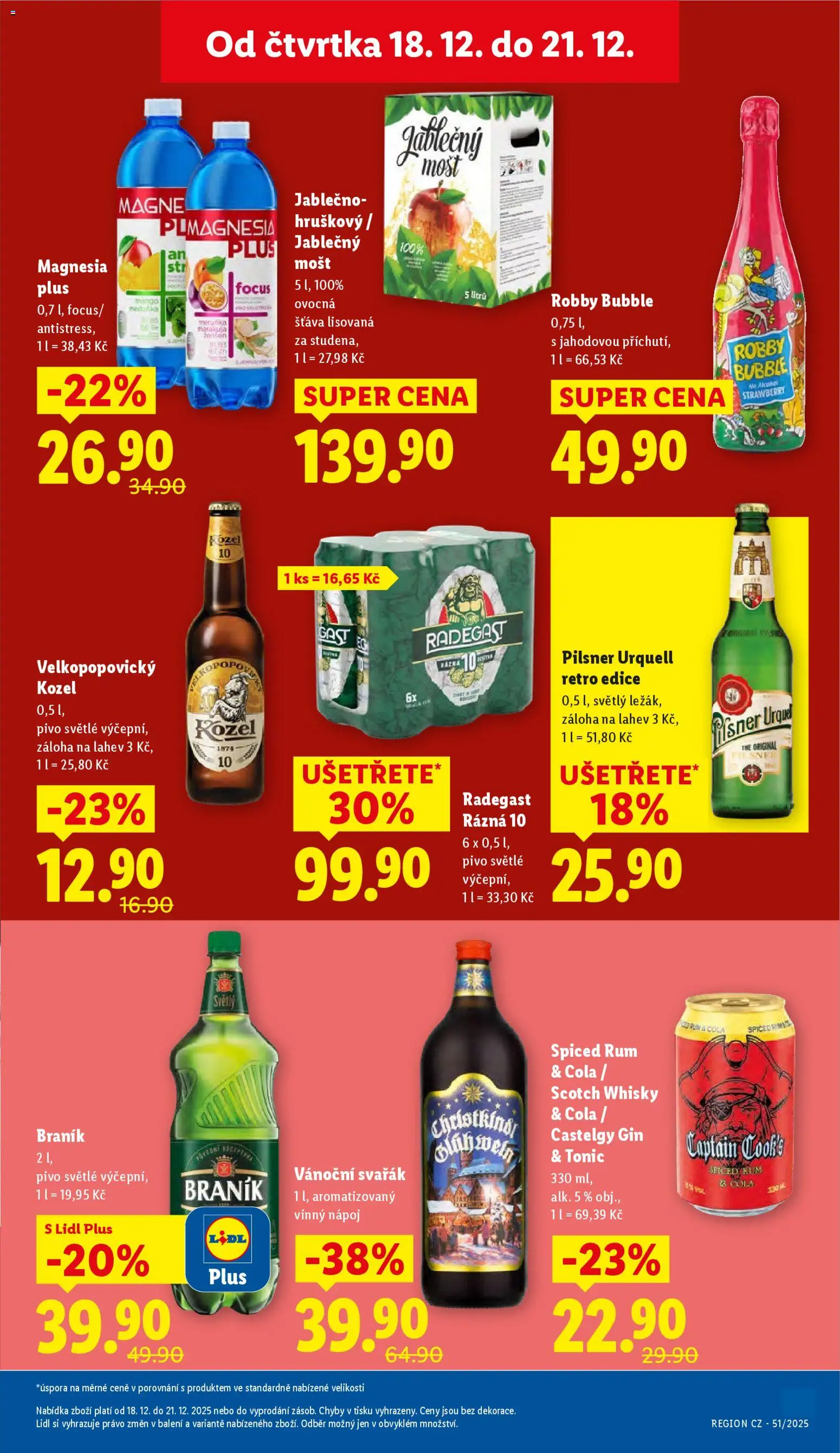 Lidl leták od 18.12.2025 | Strana: 27 | Produkty: Kozel, Pilsner, Magnesia, Marakuja