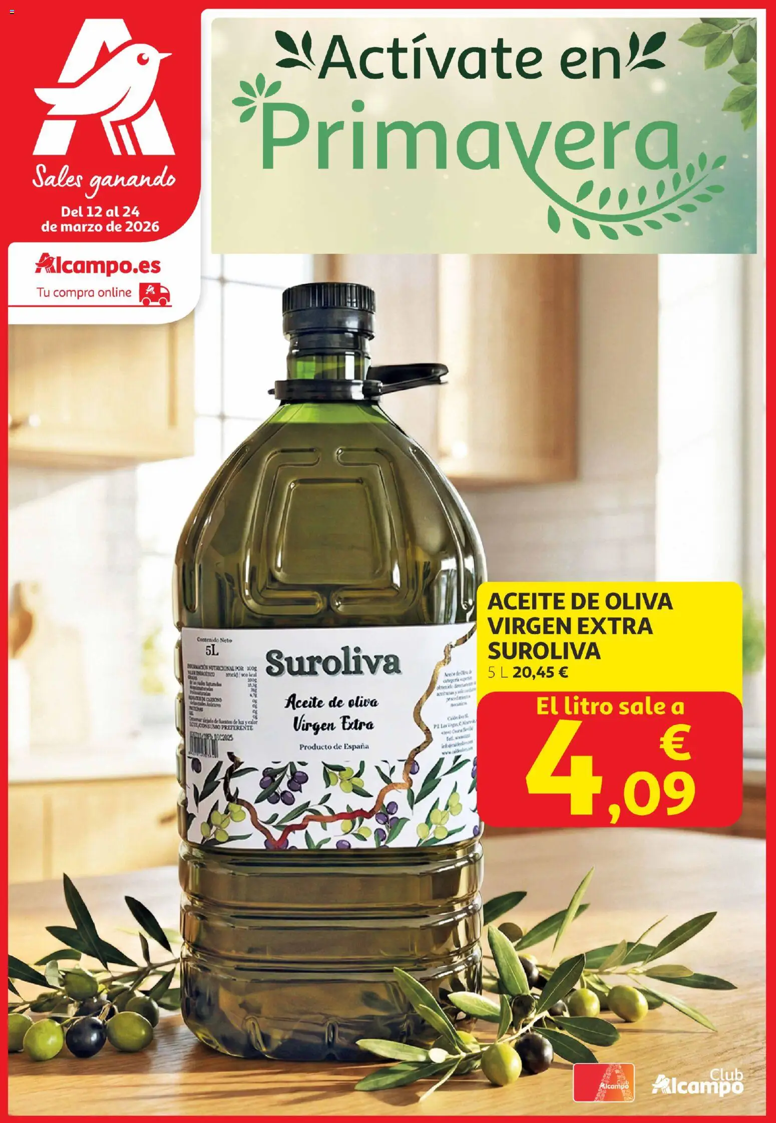Alcampo -  Canarias │ válido desde el 12.03.2026 | Página: 1 | Productos: Aceite, Aceite de oliva, Aceite de oliva virgen extra