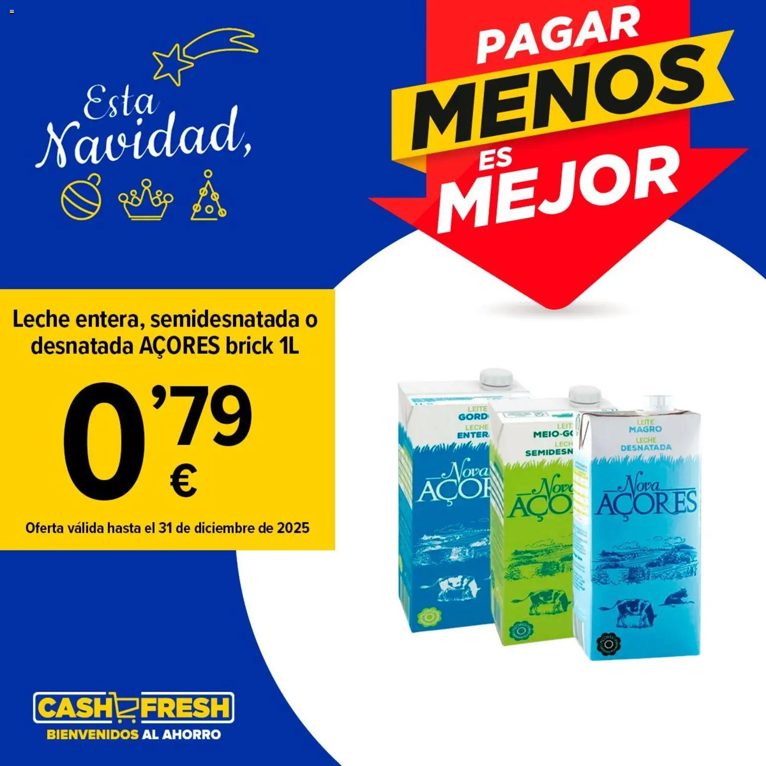 Cash Fresh folleto │ válido desde el 01.12.2025 | Página: 1 | Productos: Leche desnatada, Leche