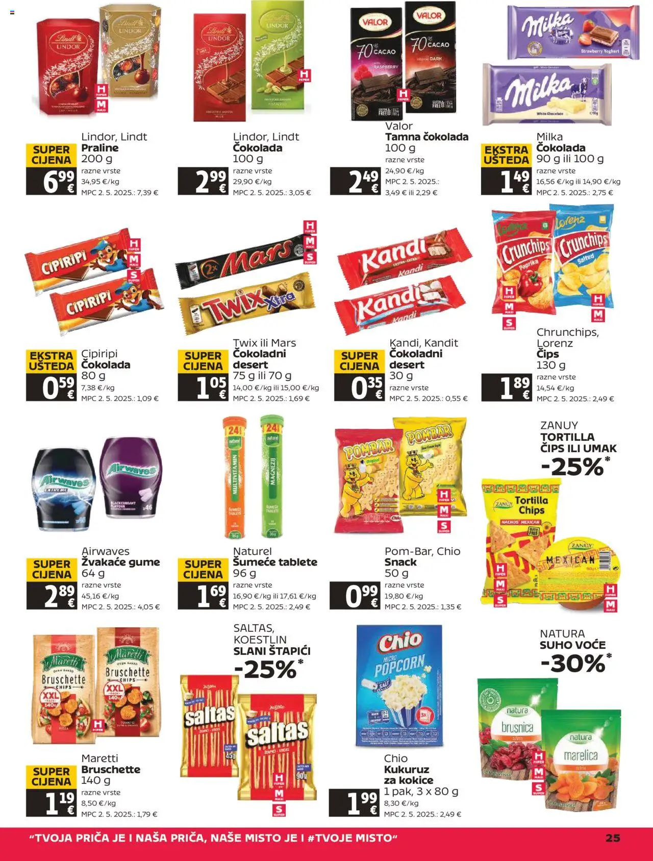 Tommy katalog | vrijedi od 16.10.2025 | Stranica: 25 | Proizvodi: Žvakaće gume, Čokolada, Umak, Brusnica