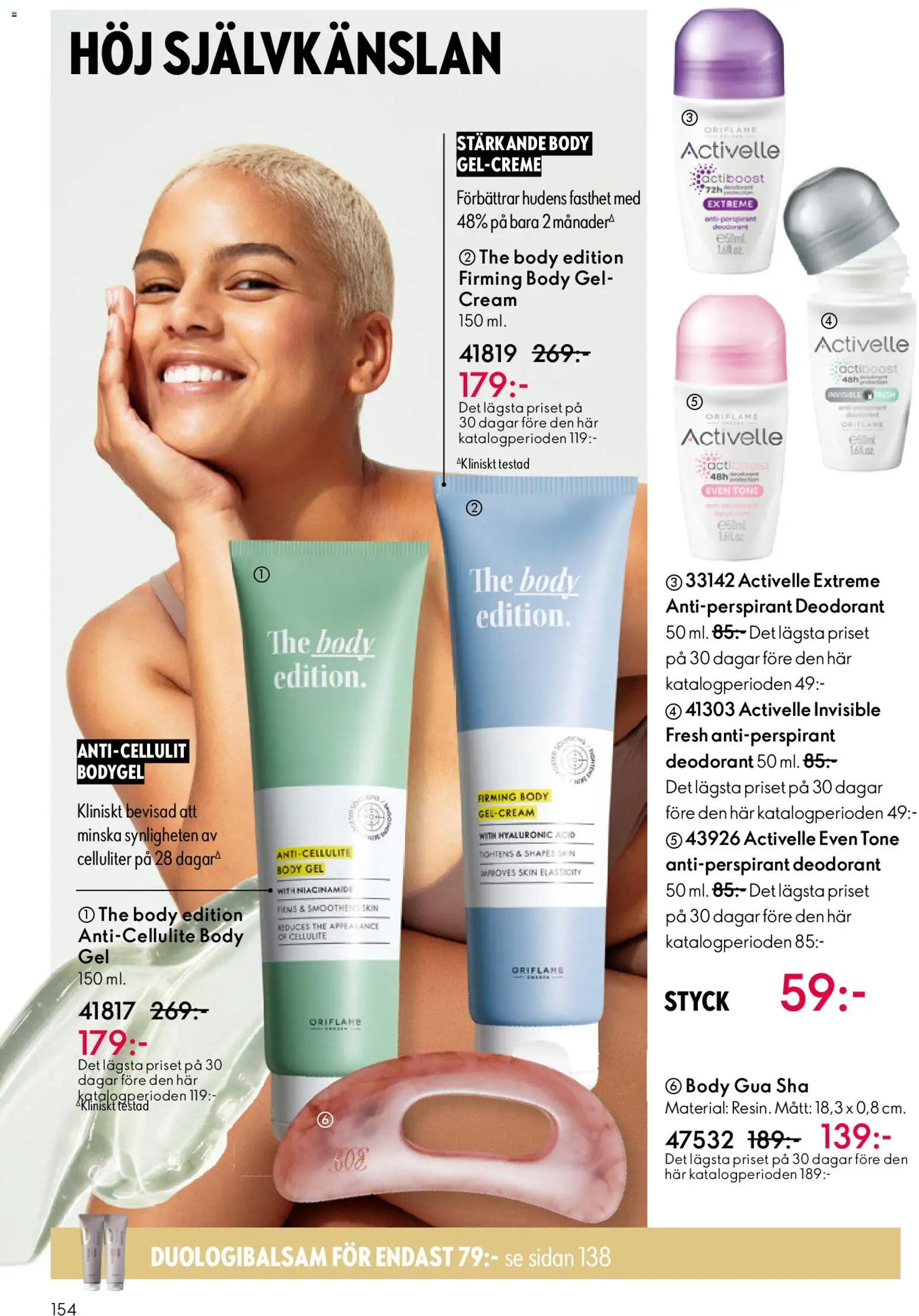 Oriflame reklamblad aktuell från 19.11.2025 | Sida: 154 | Produkter: Deodorant, Antiperspirant