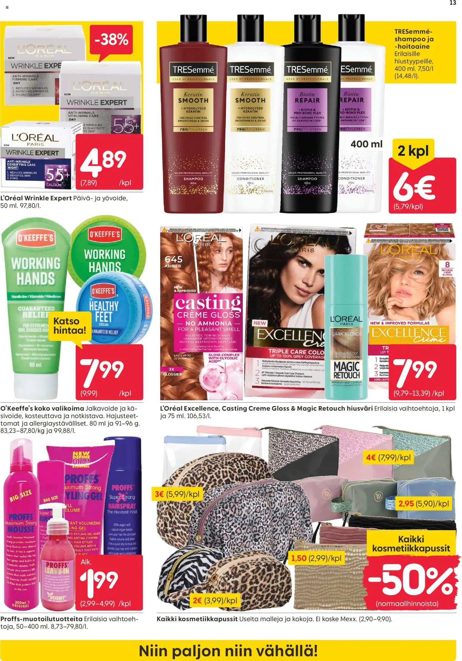 Rusta tarjoukset – voimassa 02.03.2026 alkaen | Sivu: 13 | Tuotteet: Jalkavoide, Shampoo, Hoitoaine, Hiusväri