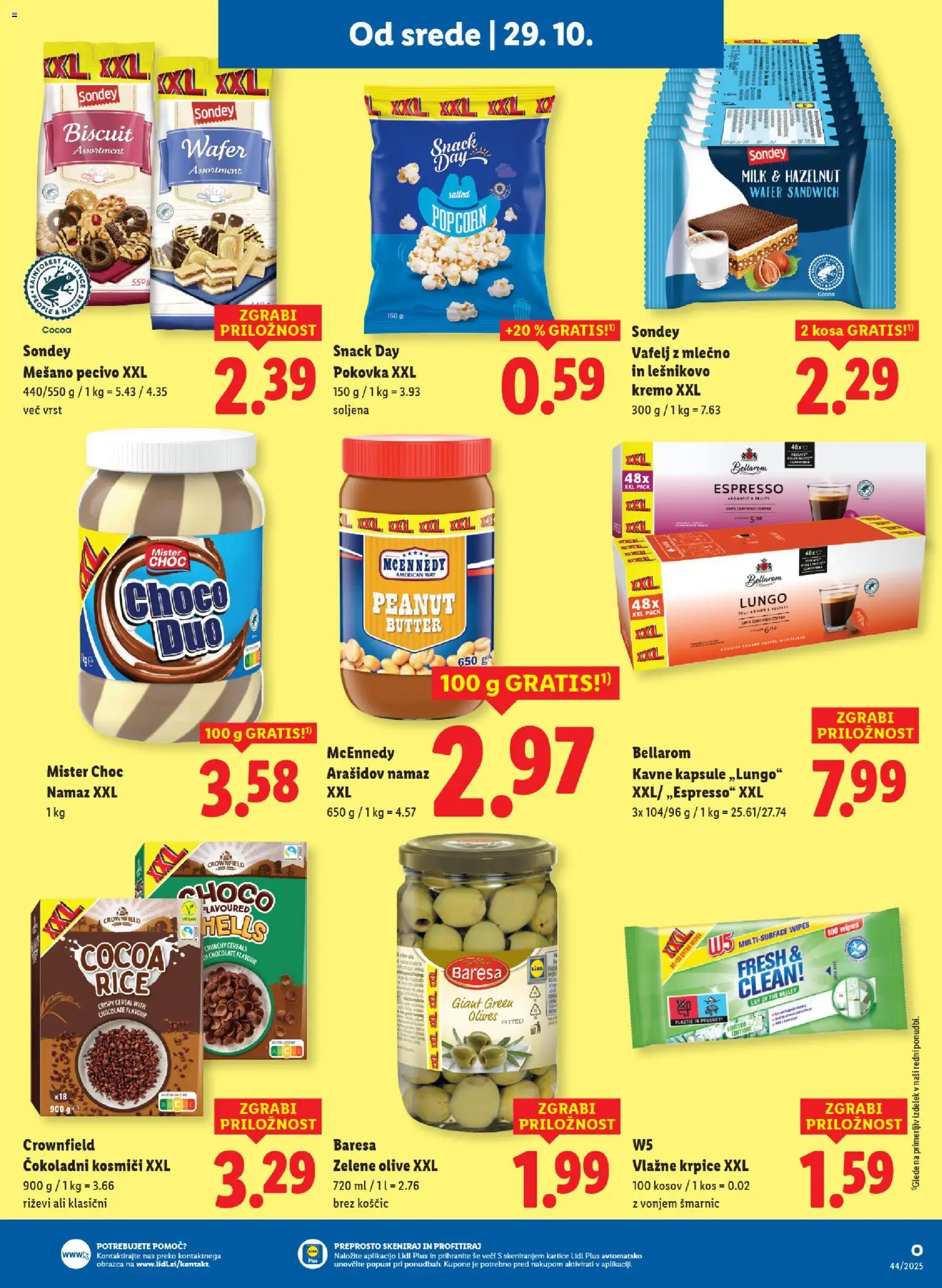 Novi Lidl katalog ponudbe – veljaven od 29.10.2025 | Stran: 21 | Izdelki: Namaz, Kos, Kavne kapsule, Kosmici