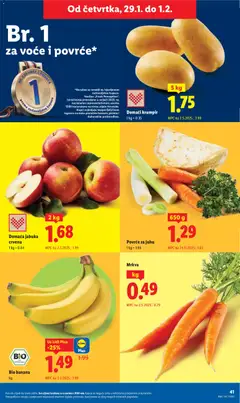 Domaća jabuka crvena, Red apples - Pregled kataloga iz trgovine Lidl, vrijedi od 26.01.2026 | Stranica: 41
