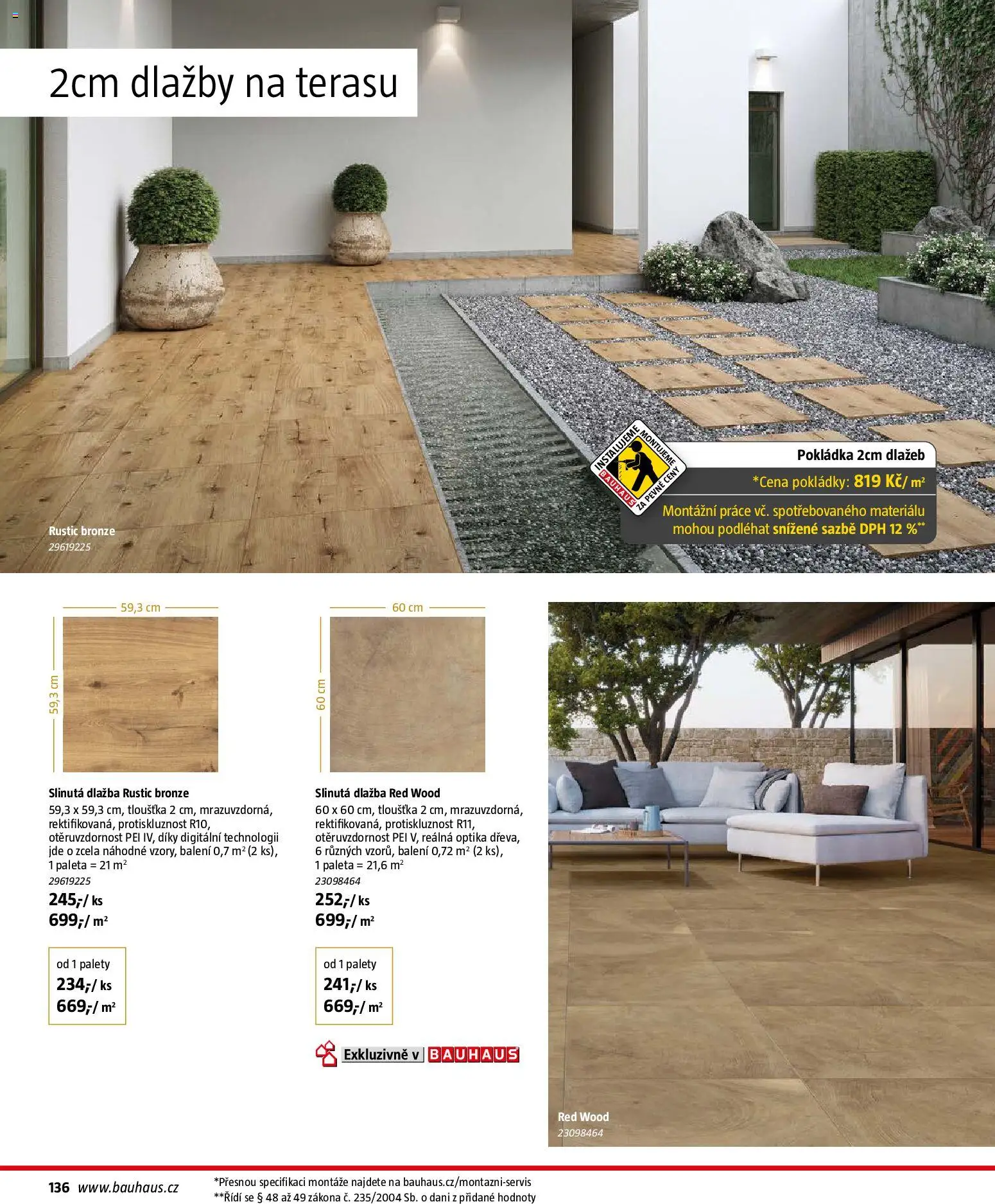 Bauhaus katalog Záhradní nábytek od 08.04.2026 | Strana: 136 | Produkty: Dlažba