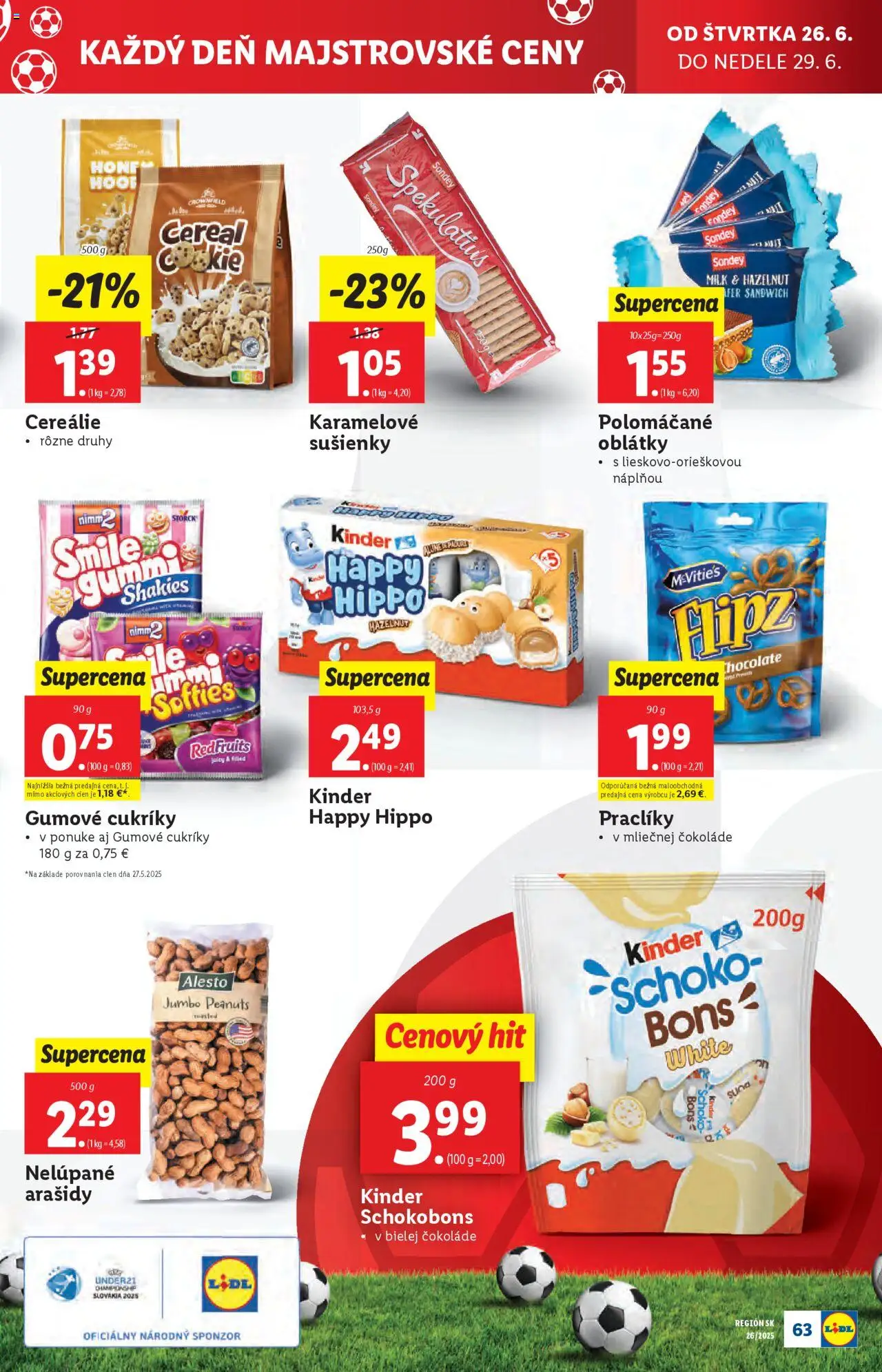 Lidl leták │ platný od 23.06.2025 | Strana: 79 | Produkty: Kinder, Cukríky, Cereálie, Arašidy