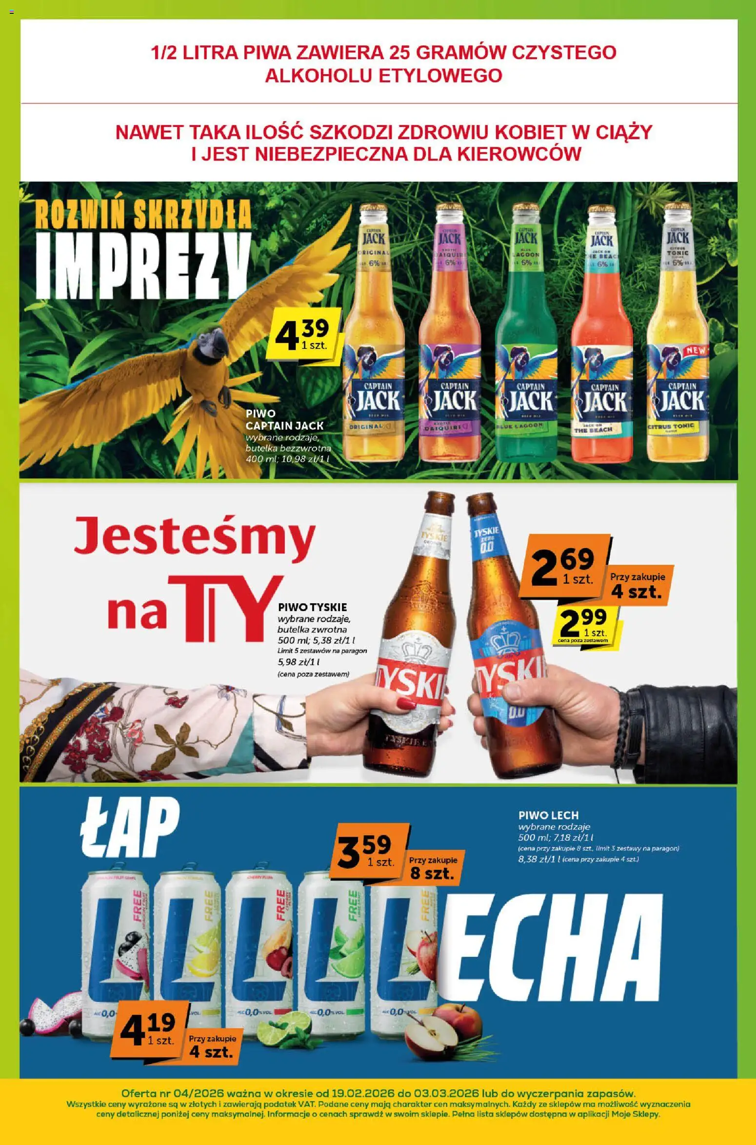 Groszek Gazetka - Sprawdź, co więcej od 19.02.2026 | Strona: 10 | Produkty: Tyskie, Piwo