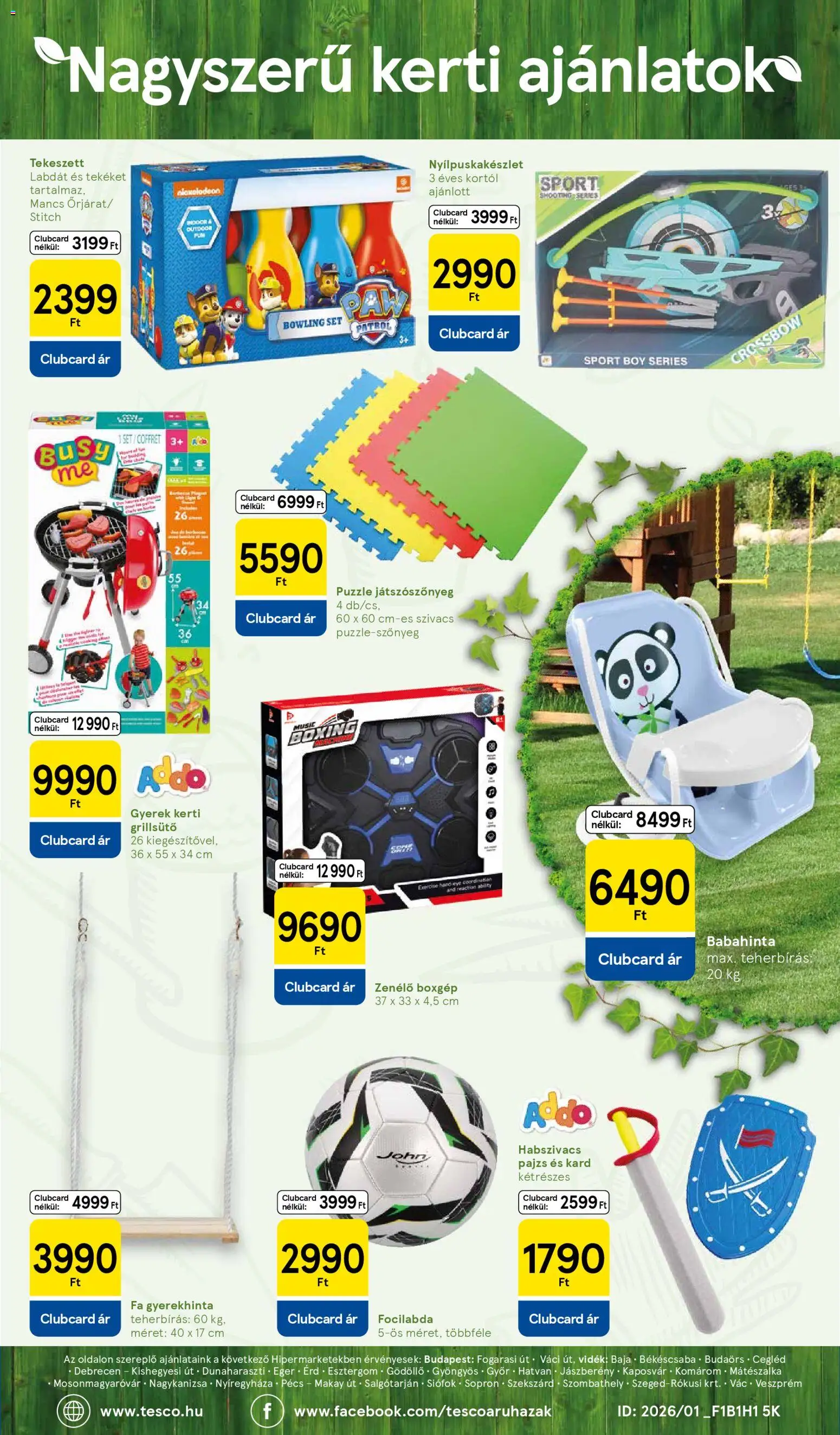 Tesco akciós ujság - amely érvényes a következő dátumtól: 04.03.2026 | Oldal: 20 | Termékek: Grillsütő, Egér, Puzzle