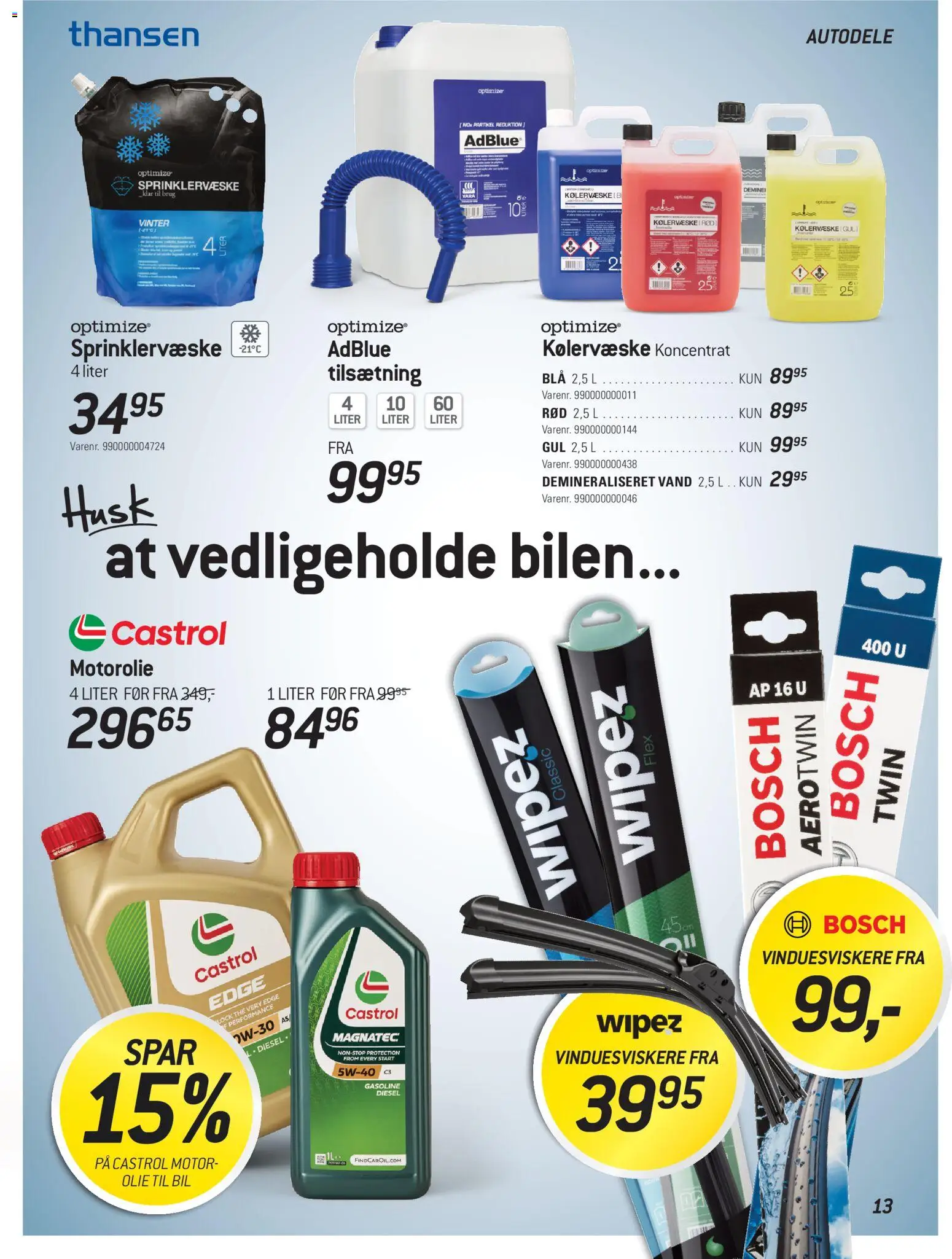 Thansen tilbudsavis – gyldig fra 29.10.2025 | Side: 13 | Produkter: Olie