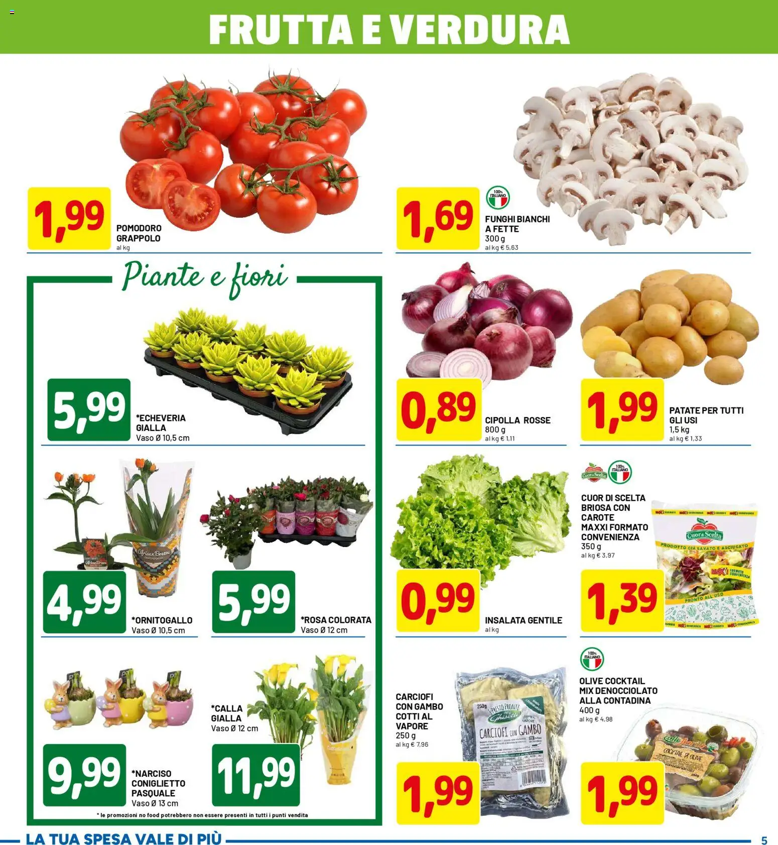 Volantino D Più del 26.03.2026 | Pagina: 5 | Prodotti: Patate, Carote, Olive, Funghi