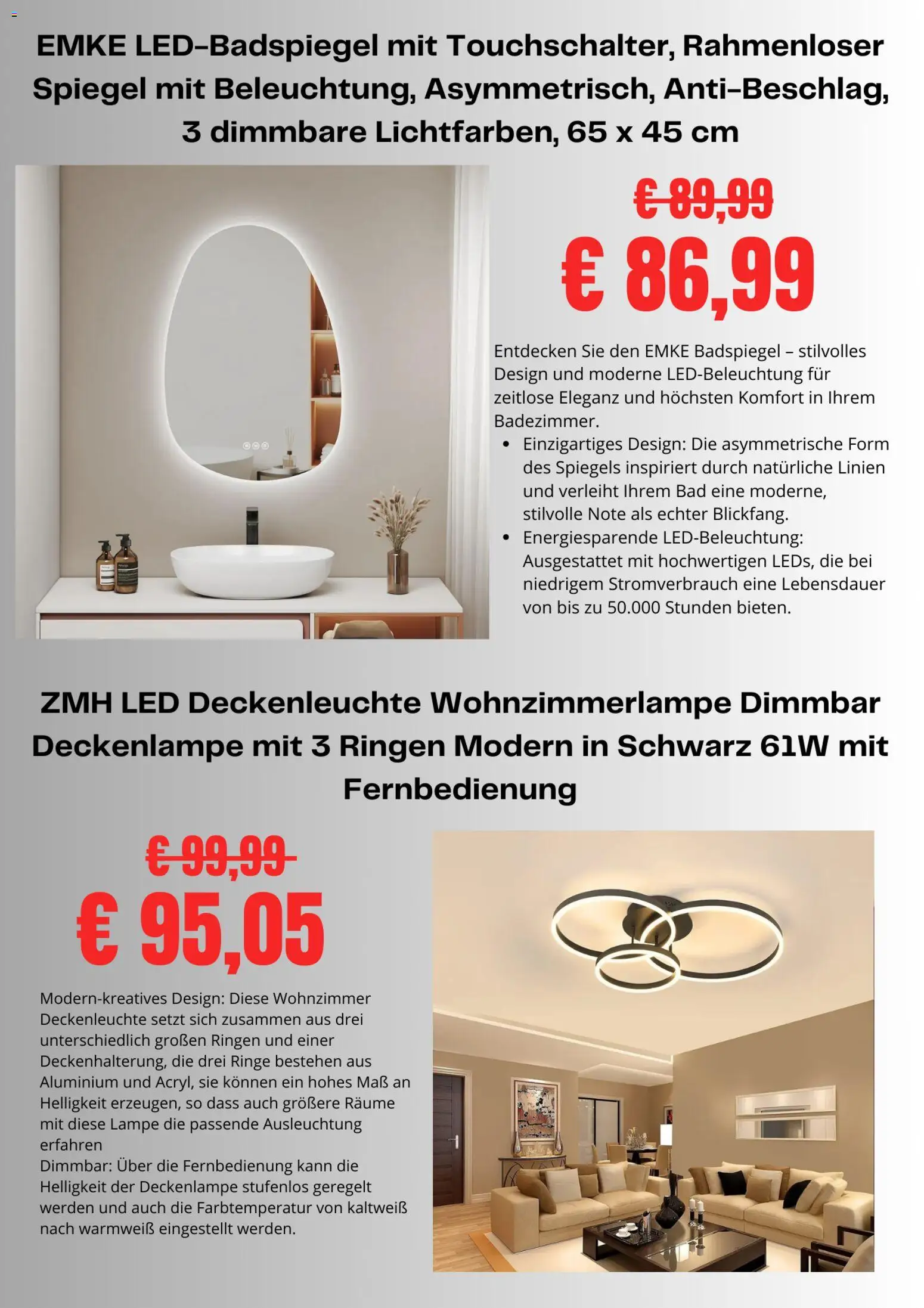 Kaufland Flugblatt gültig ab 02.12.2025 | Seite: 2 | Produkte: Bad, Spiegel, Lampe