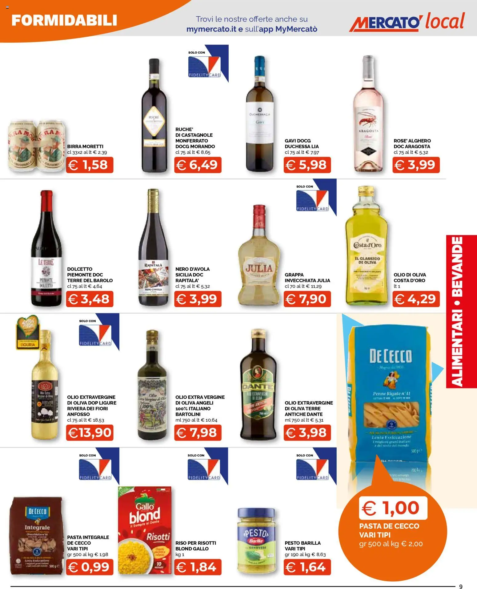 Volantino Mercatò del 09.03.2026 | Pagina: 9 | Prodotti: Riso, Olio, Pesto, Olio di Oliva