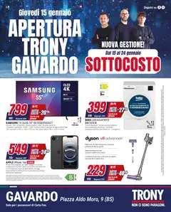 Anteprima del volantino Trony Nuova Apertura Gavardo catalogo valido a partire dal 15.01.2026