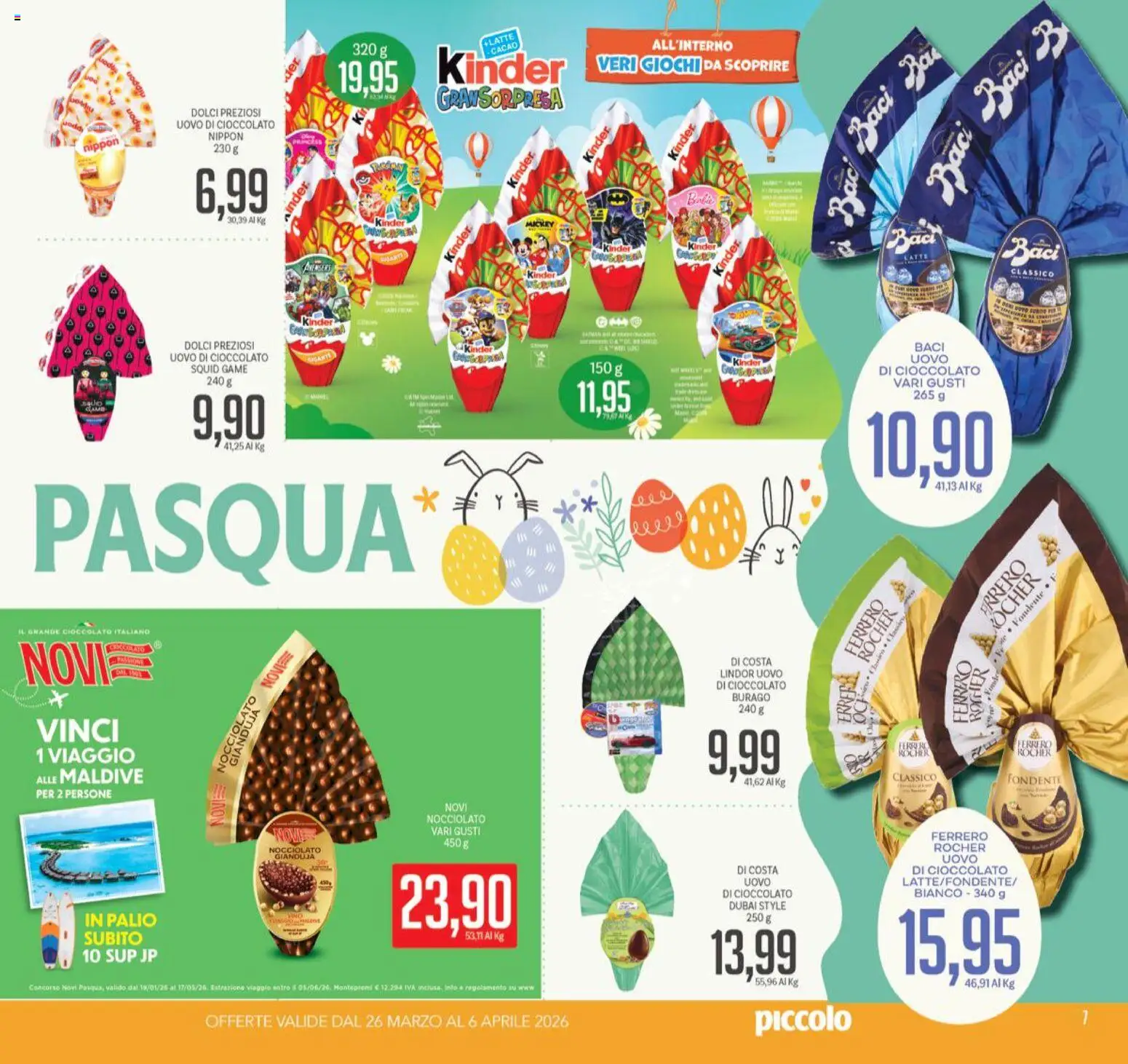 Volantino Piccolo del 26.03.2026 | Pagina: 7 | Prodotti: Cioccolato, Latte