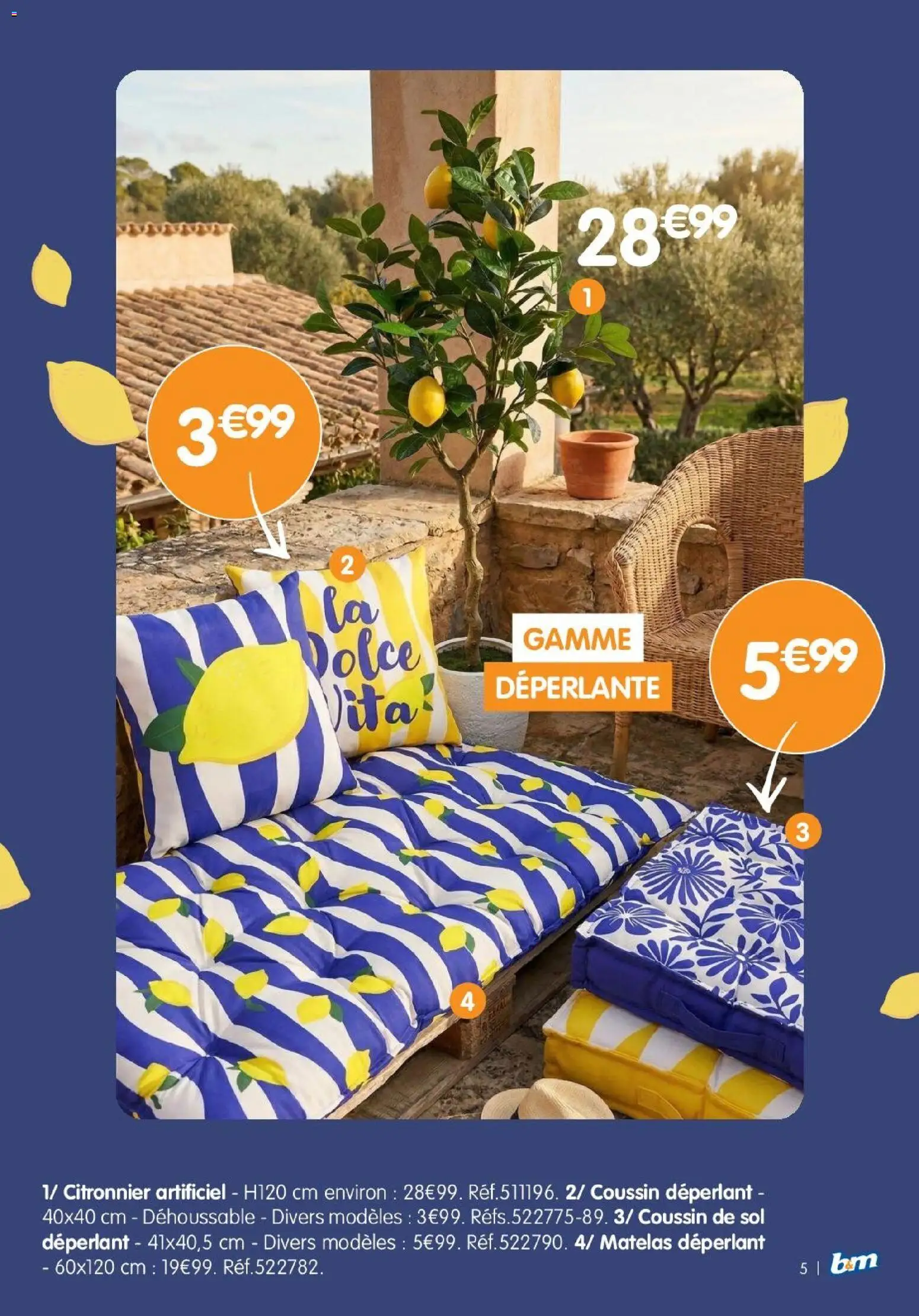 {H1} | Page: 5 | Produits: Matelas, Citronnier