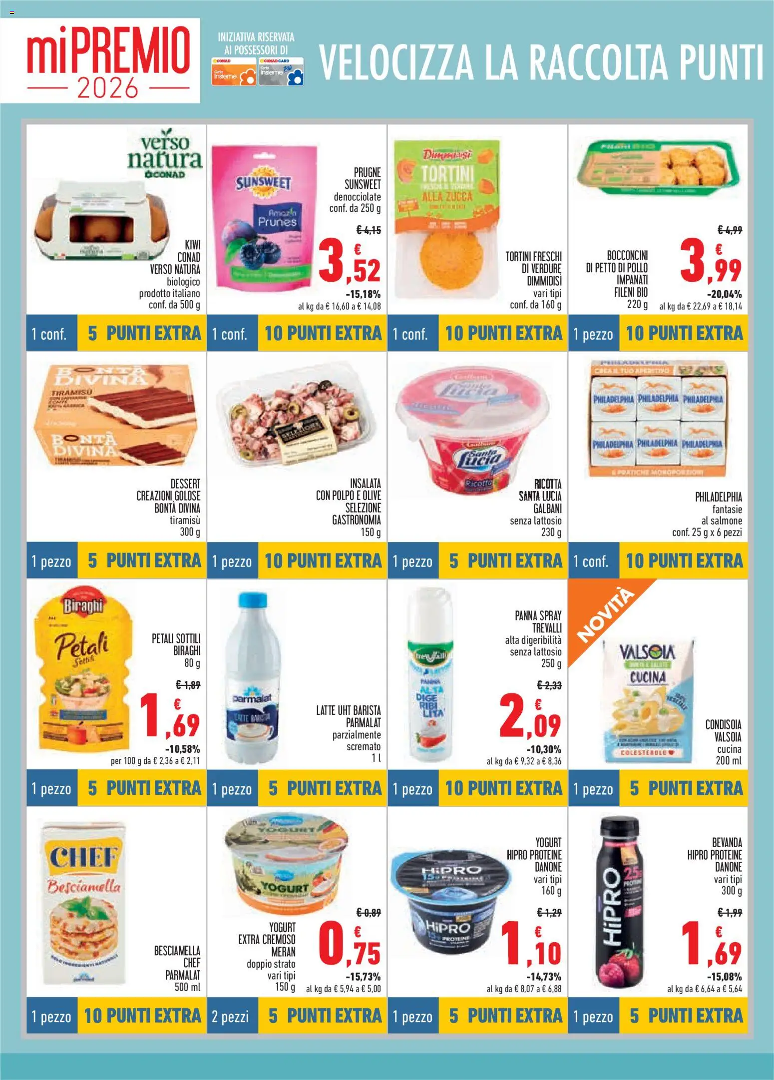 Volantino Conad del 29.01.2026 | Pagina: 8 | Prodotti: Salmone, Insalata, Verdure, Olive