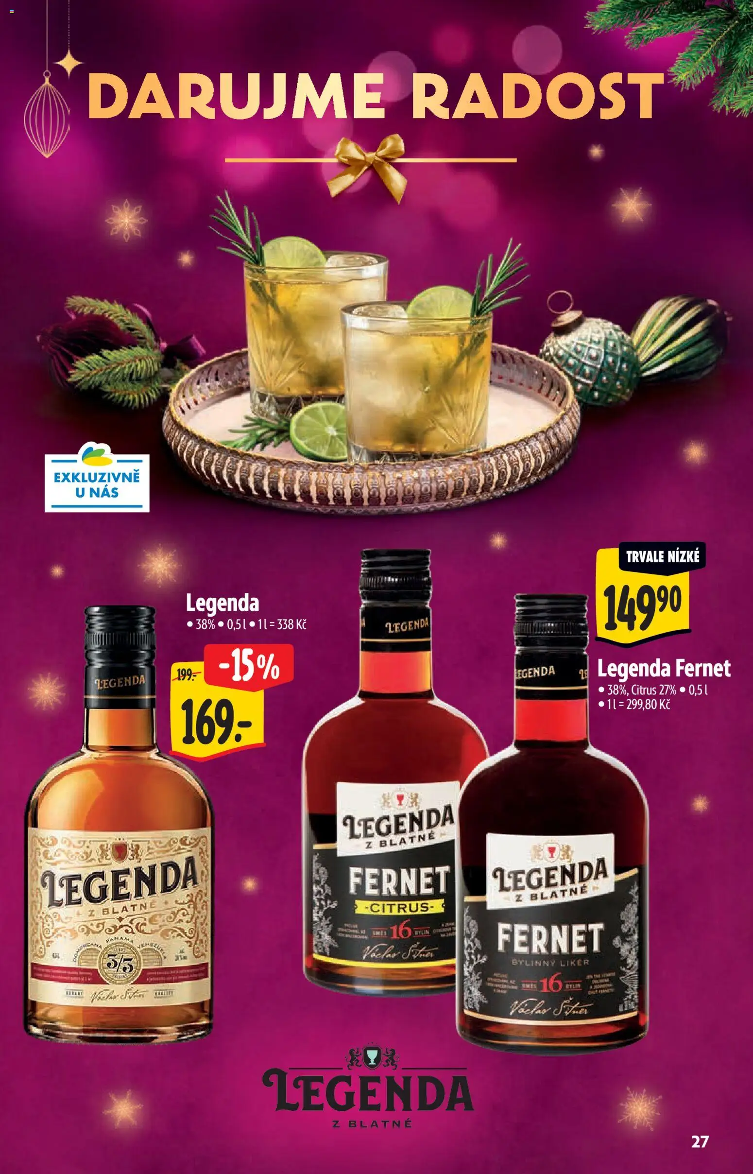 Albert katalog - Supermarket od 29.10.2025 | Strana: 27 | Produkty: Likér, Fernet