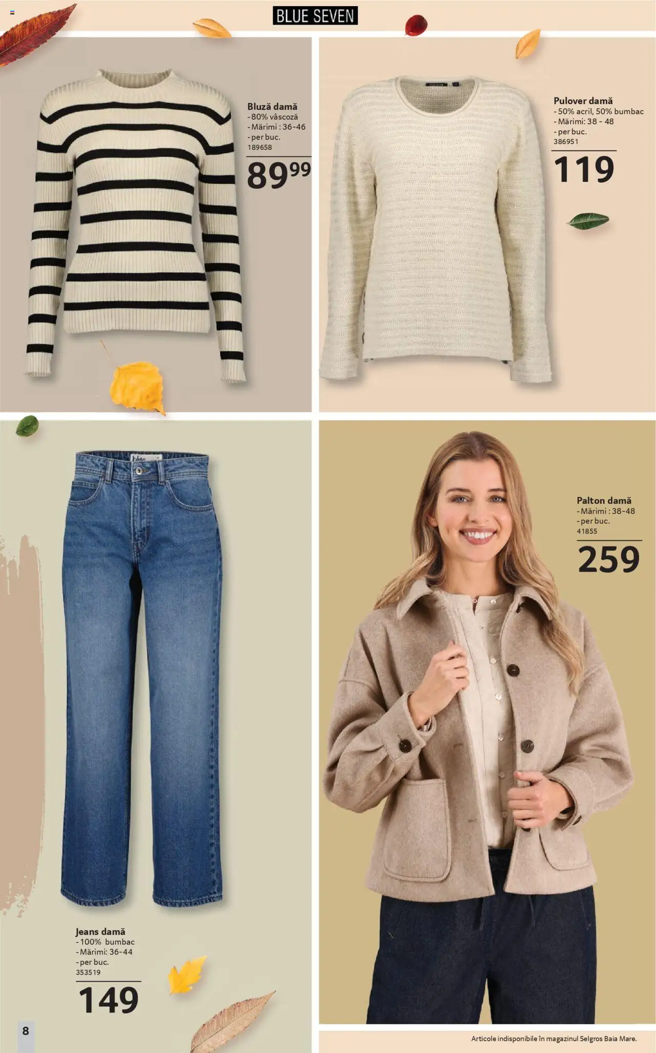 Noul catalog Selgros – valabil de la 19.09.2025 | Pagină: 8 | Produse: Bluză, Pulover, Palton
