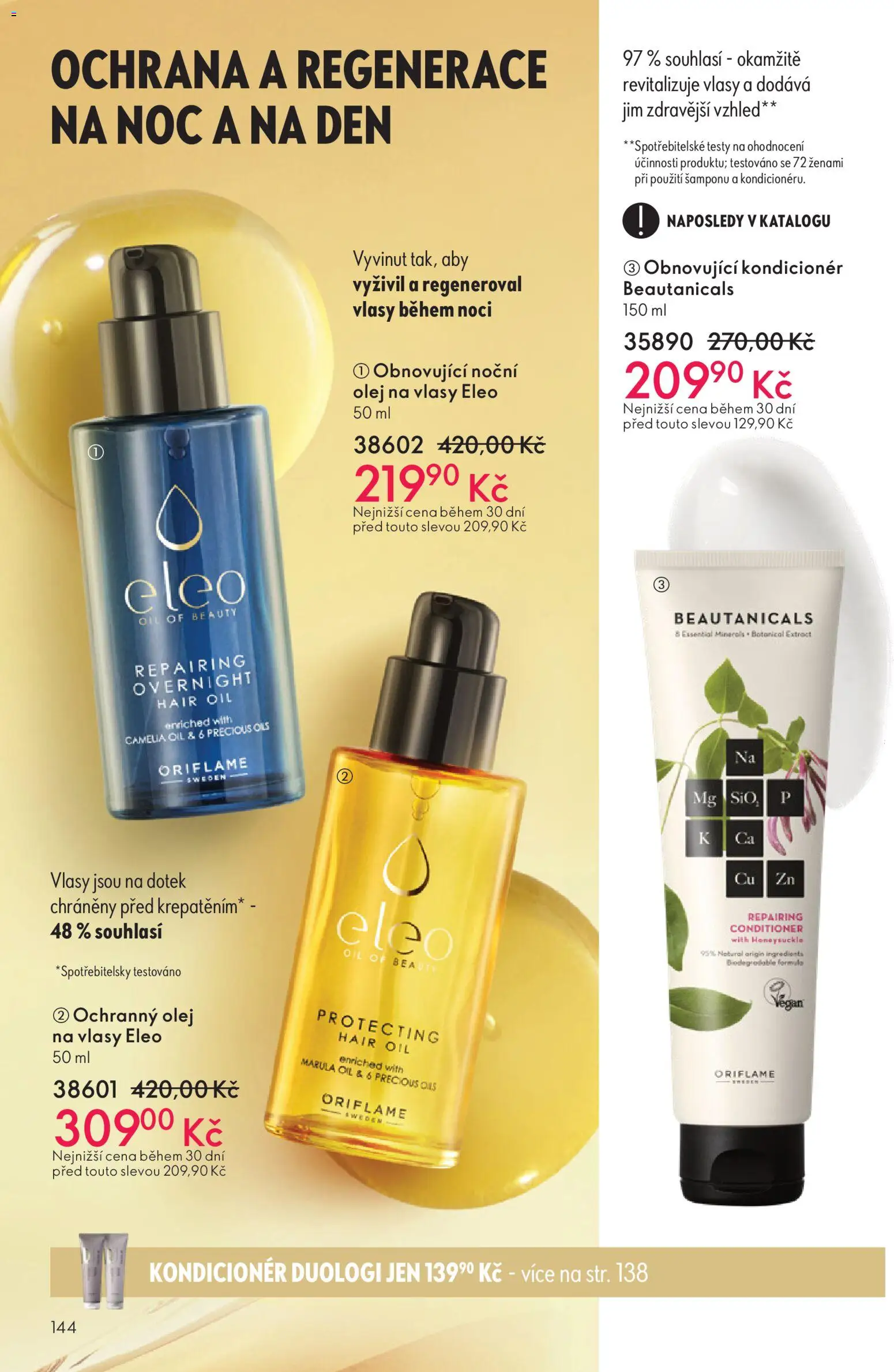 Oriflame Black Friday od 12.11.2025 | Strana: 144 | Produkty: Vegan, Olej, Kondicionér, Olej na vlasy