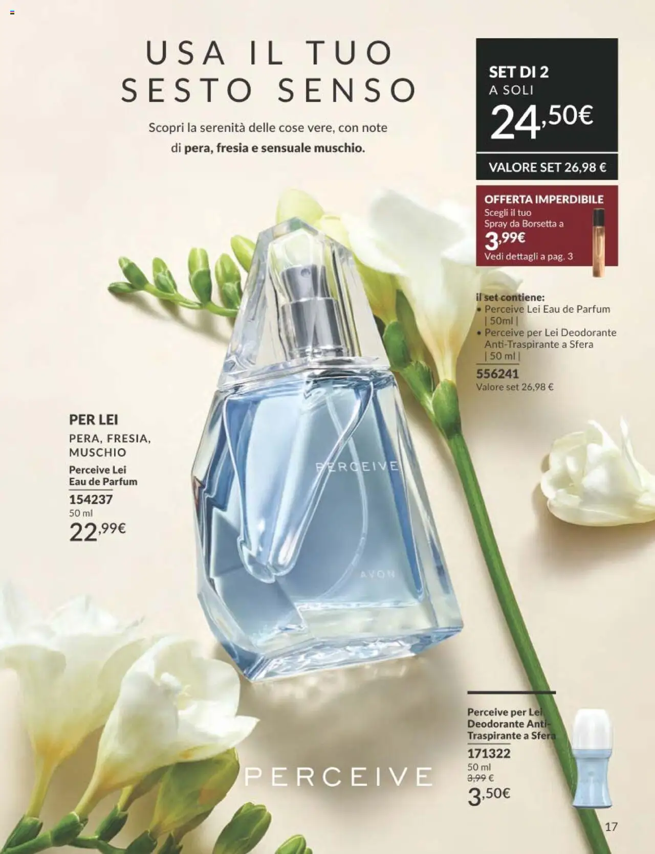 Volantino Avon del 01.09.2025 | Pagina: 17 | Prodotti: Deodorante, Antitraspirante, Borsetta