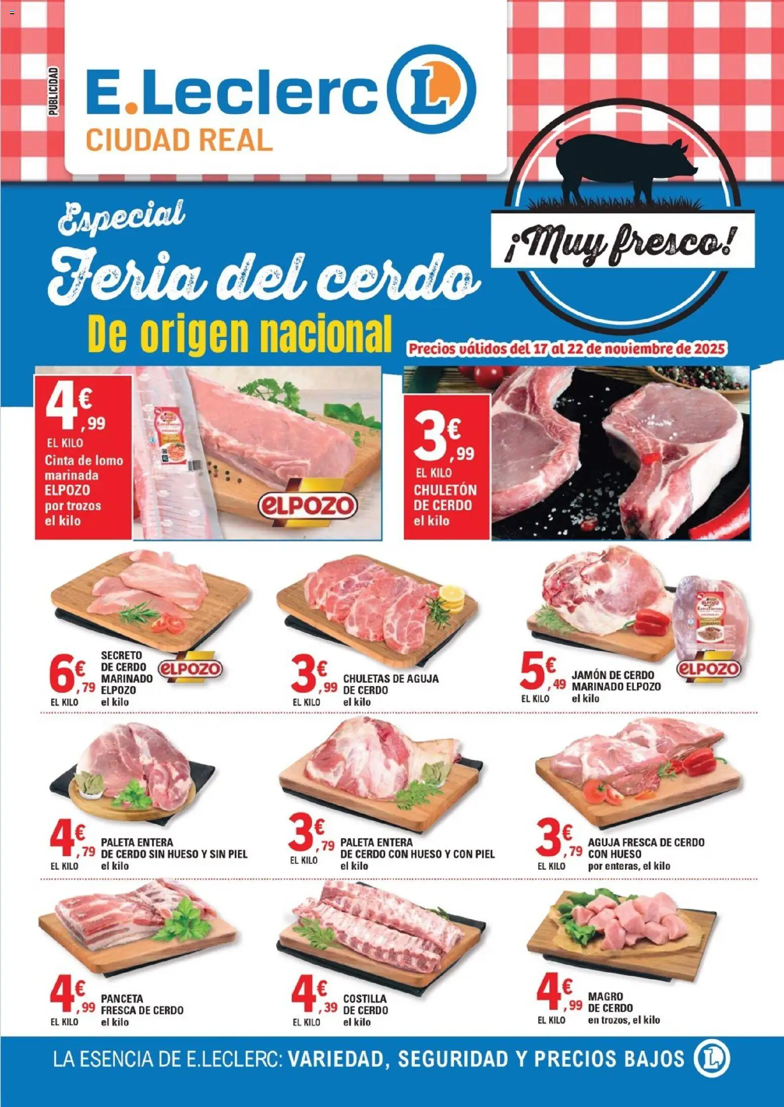 E.Leclerc - Black Friday │ válido desde el 17.11.2025 | Página: 1 | Productos: Ηλεκτρικός φούρνος, Jamón, Cerdo