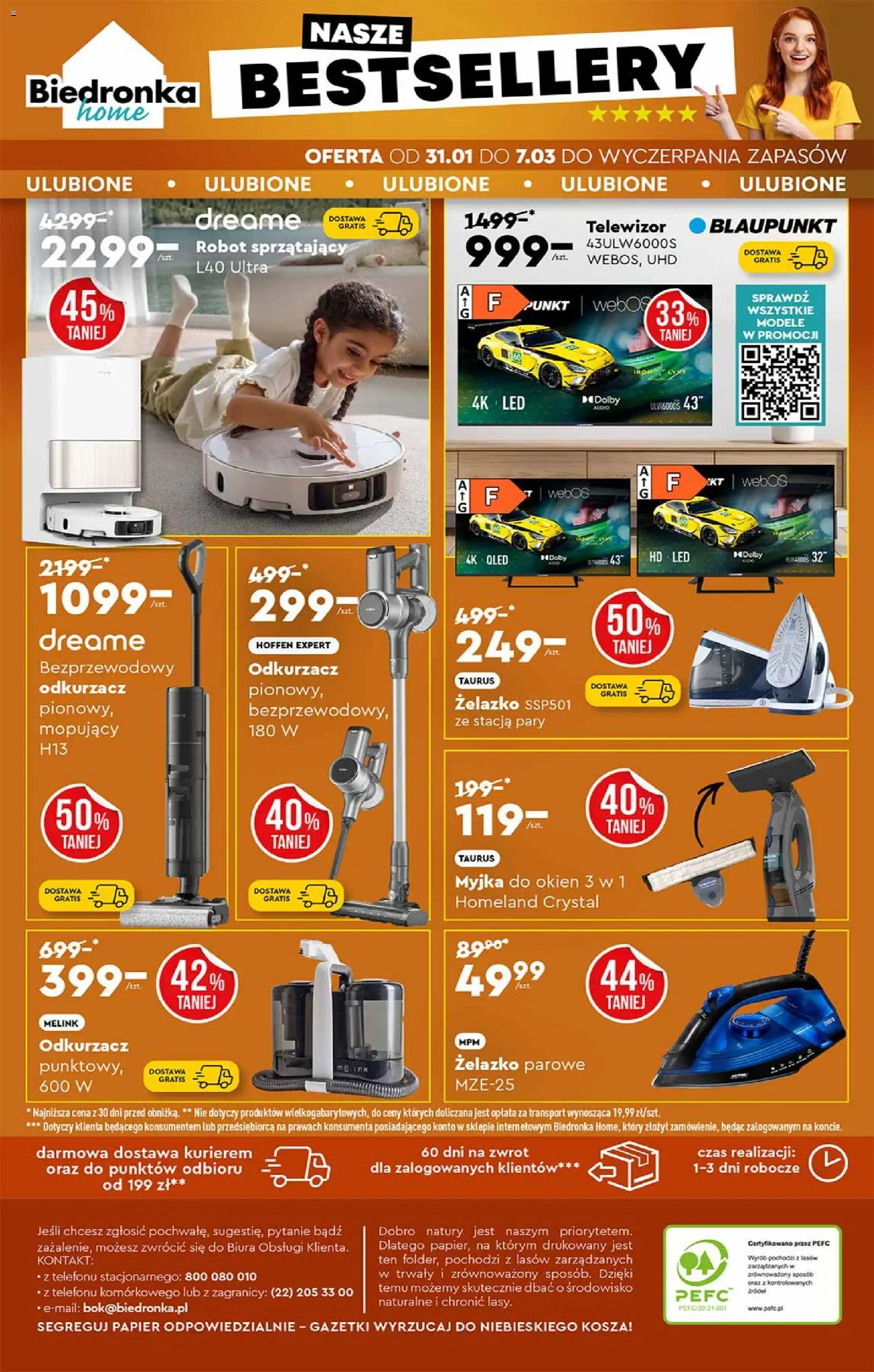 Biedronka gazetka - Hity i inspiracje od 31.01.2026 | Strona: 48 | Produkty: Odkurzacz, Robot, Cleaner, Robot sprzątający