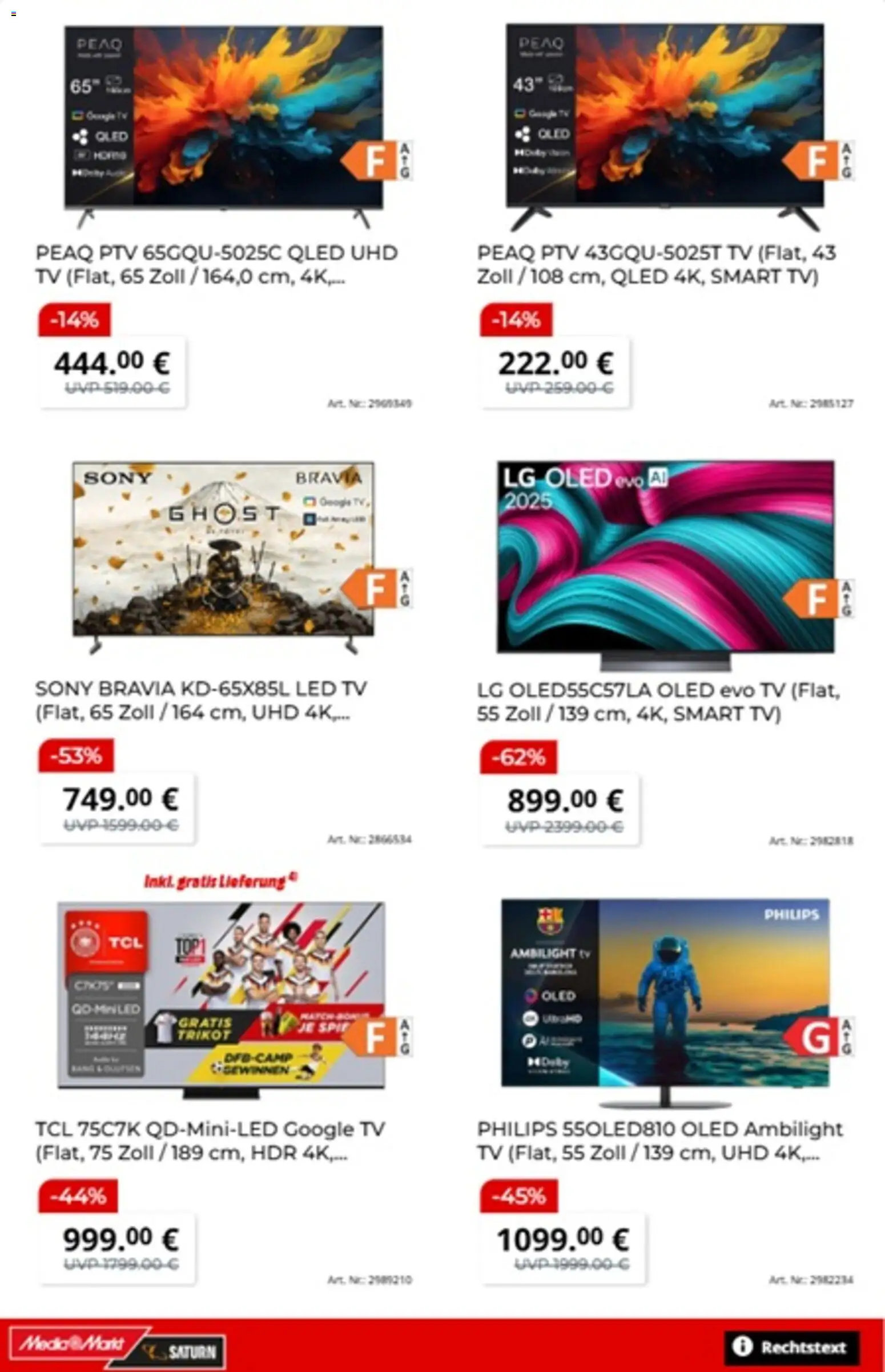 Media Markt Prospekt 	 – gültig ab 21.04.2026 | Seite: 3 | Produkte: LG, Sony, Philips, TV