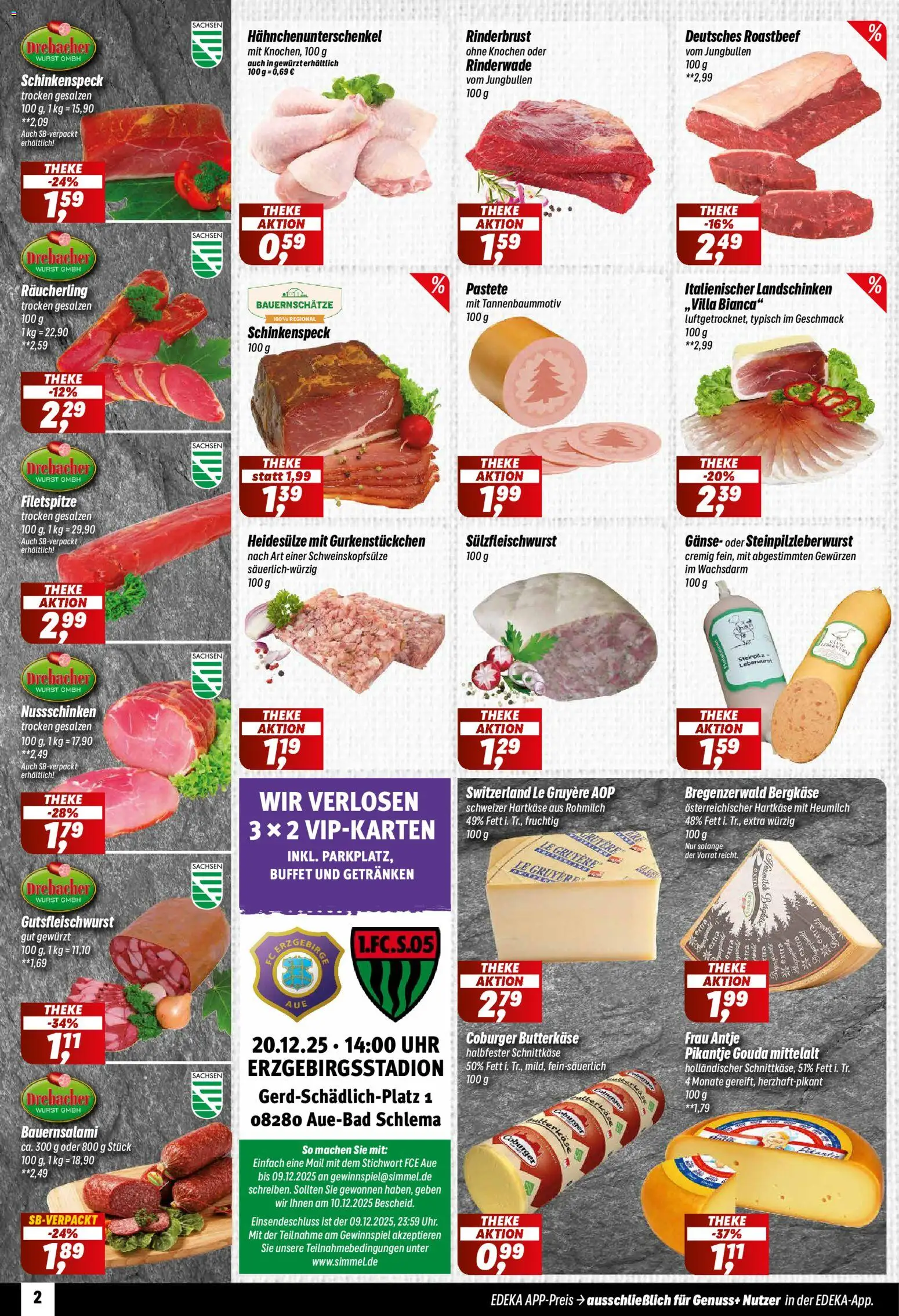 Simmel Prospekt 	 – gültig ab 08.12.2025 | Seite: 2 | Produkte: Theke, Gouda, Roastbeef, Uhr