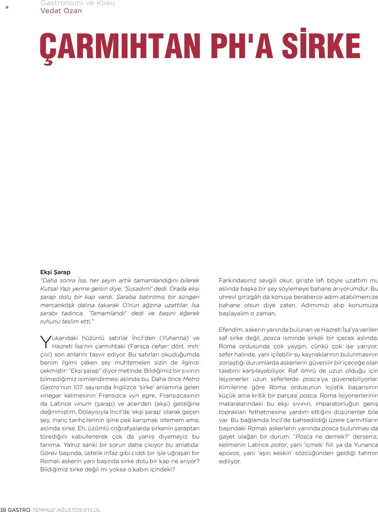 Metro Katalog Gastro Temmuz - Ağustos - Eylül 2025 - 01.07.2025 tarihinden itibaren geçerlidir | Sayfa: 38 | Ürünler: Raf, Sirke, Koku, Su