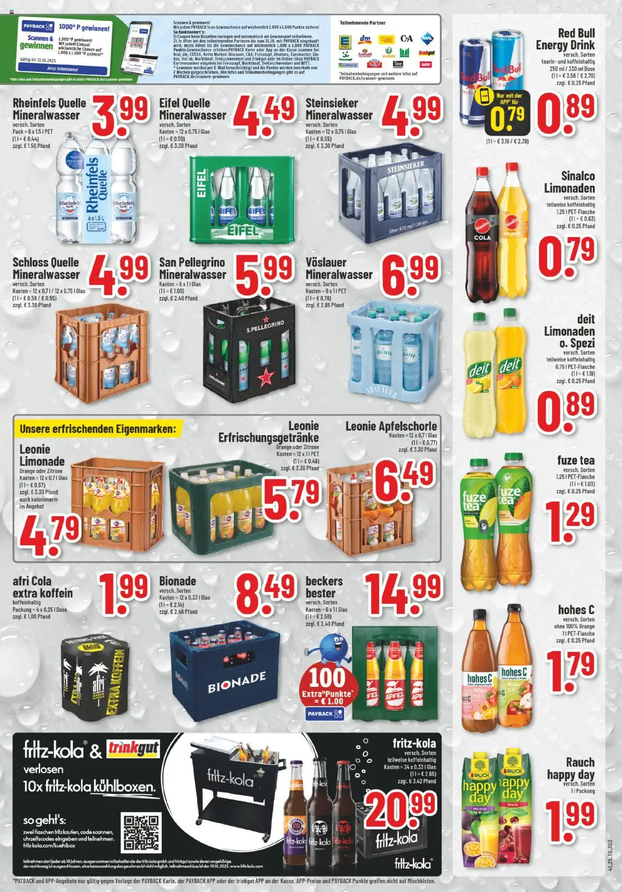 Trinkgut Prospekt – gültig ab 06.10.2025 | Seite: 3 | Produkte: Red bull, Cola, Äpfel, Zitrone