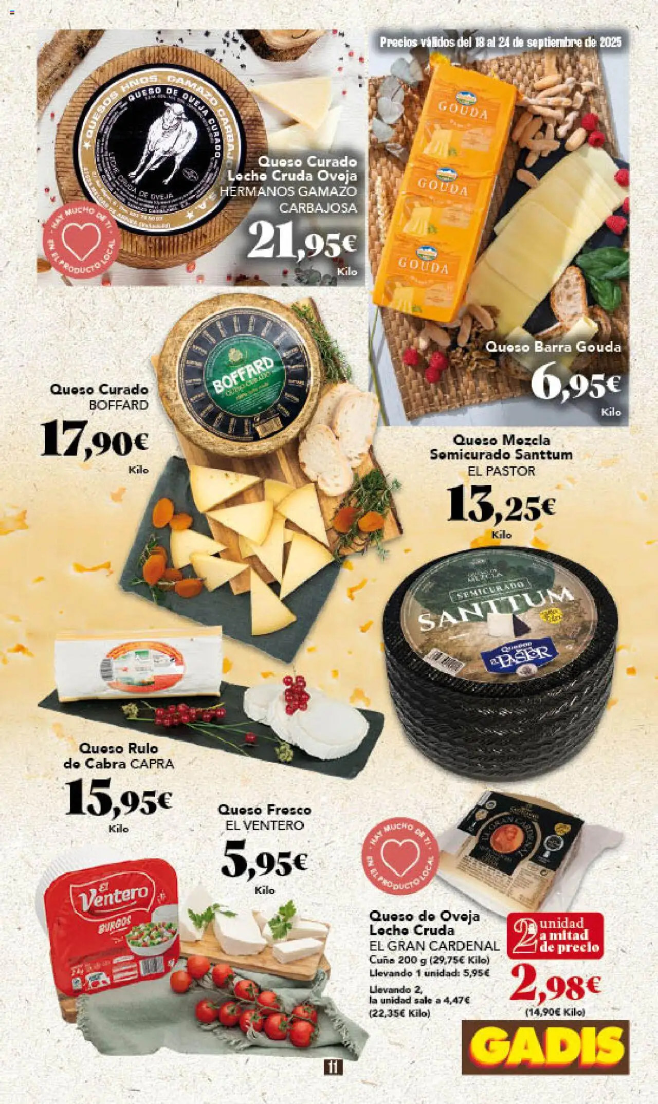 Gadis folleto │ válido desde el 18.09.2025 | Página: 11 | Productos: Queso de oveja, Leche, Queso fresco, Cuna