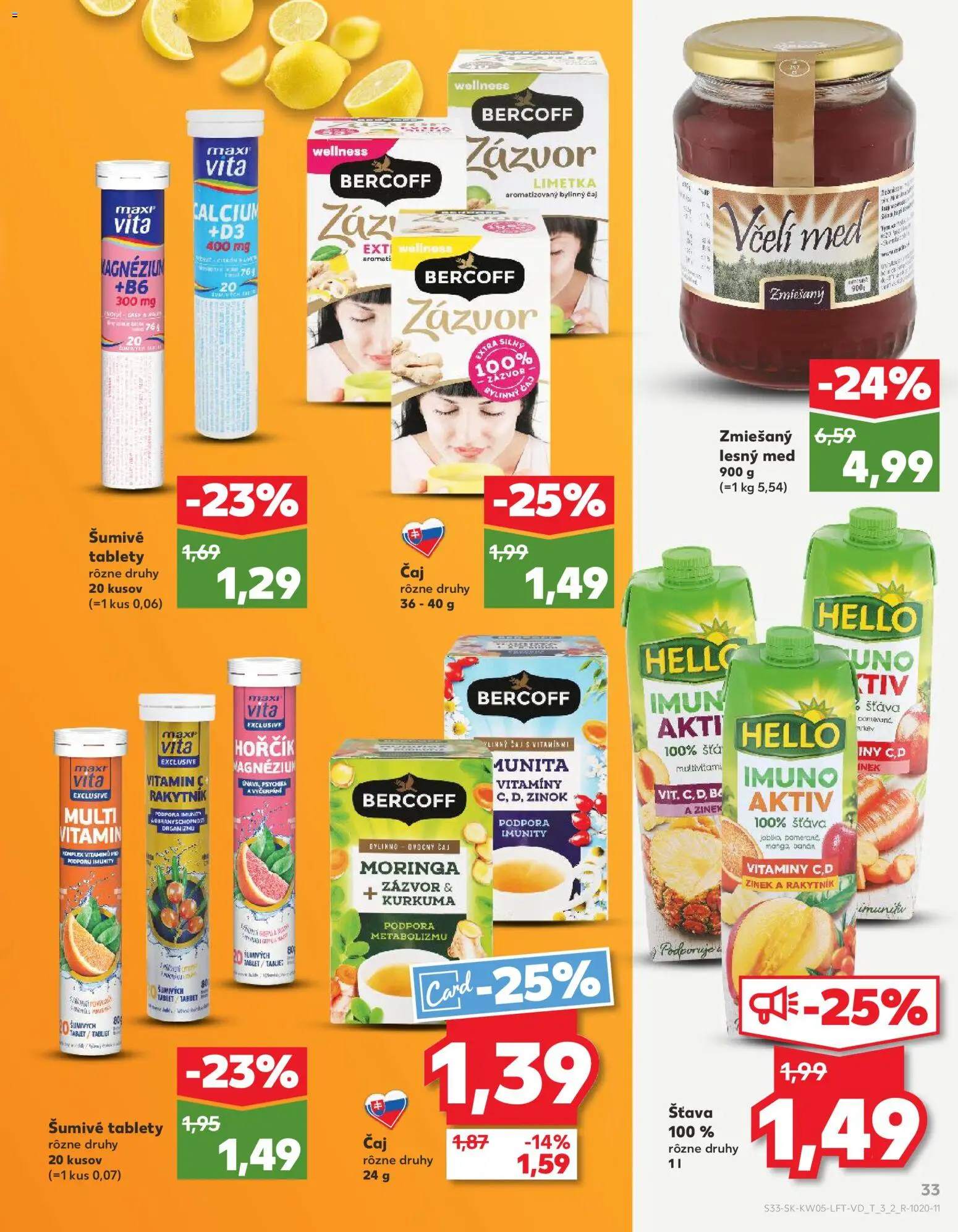 Nové Kaufland akcie – leták je platný od 29.01.2026 | Strana: 33 | Produkty: Tablet, Limetka, Čaj, Med