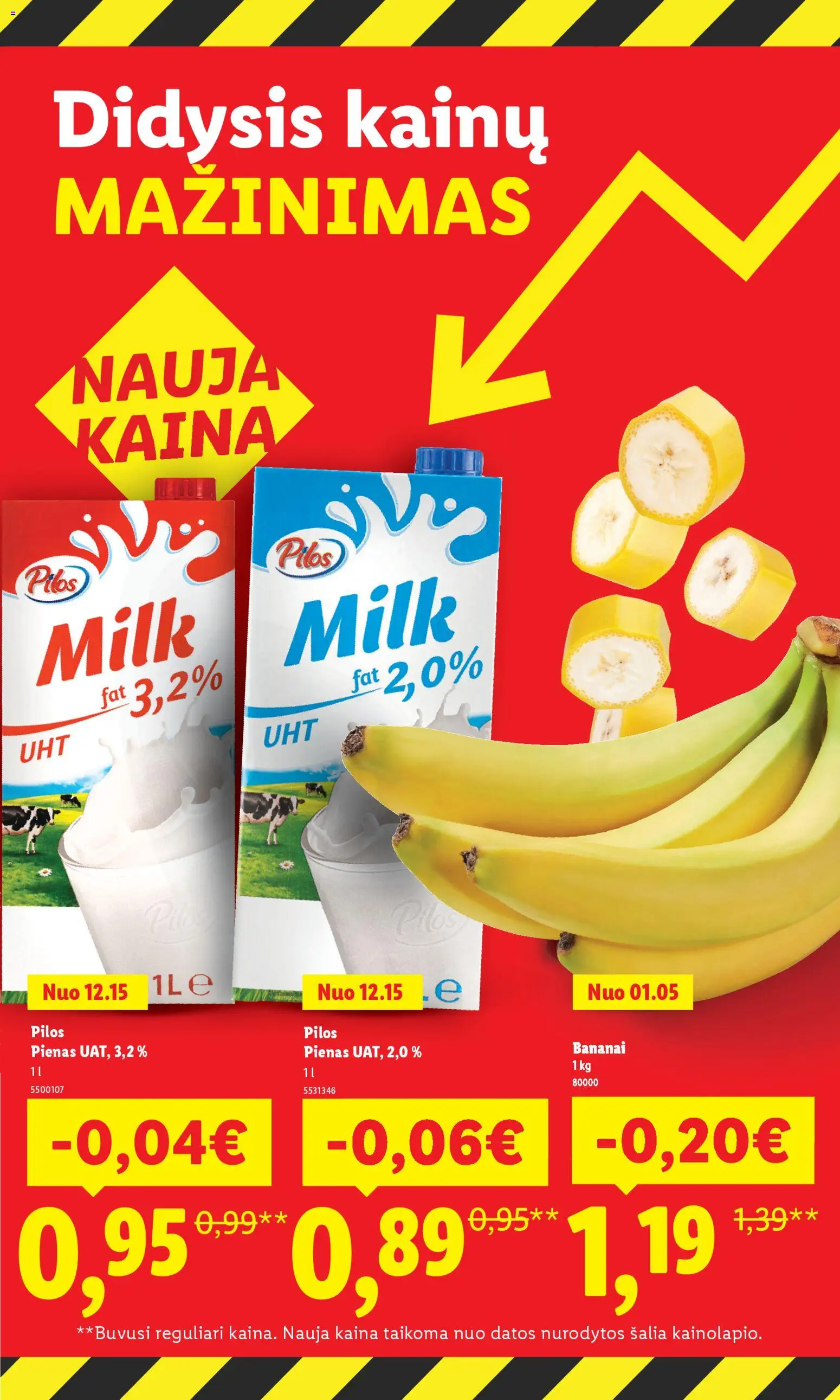 LIDL akcijos nuo 12.01.2026 | Puslapis: 7 | Prekių: Pienas, Bananai