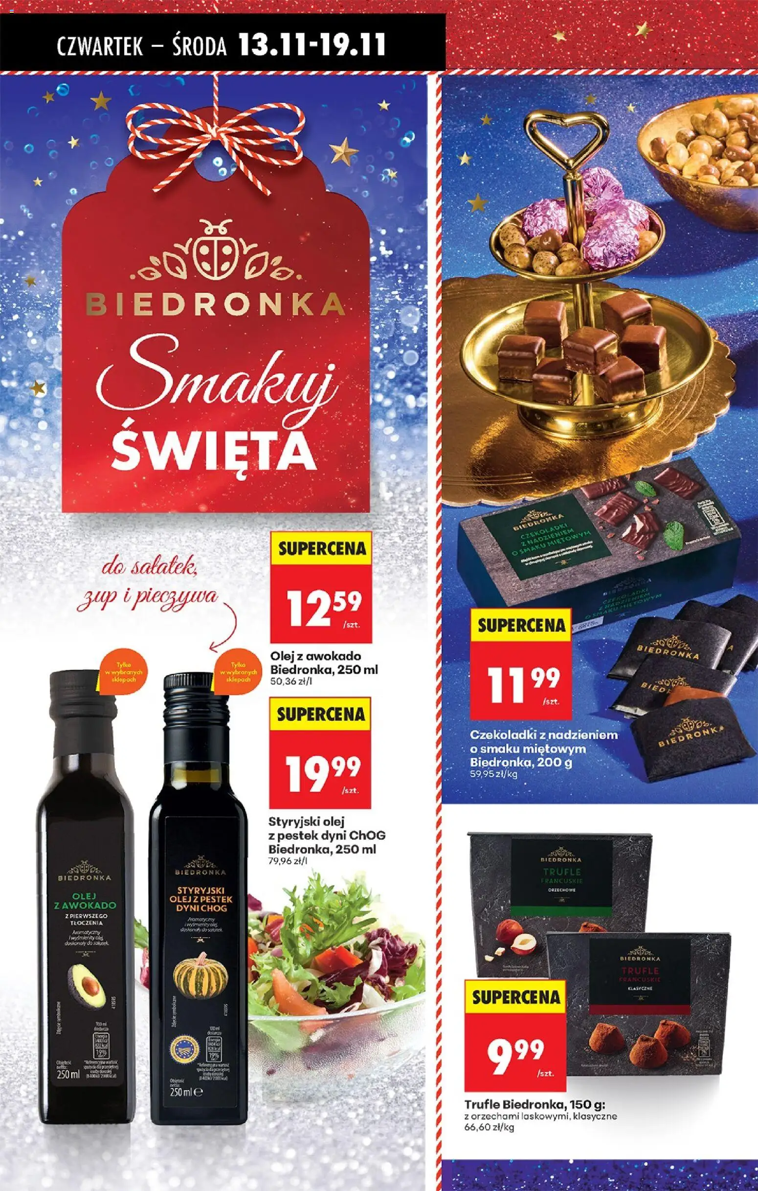 Biedronka gazetka - Oferta w tym tygodniu od 13.11.2025 | Strona: 44 | Produkty: Czekoladki, Olej z awokado, Olej, Olej z pestek dyni