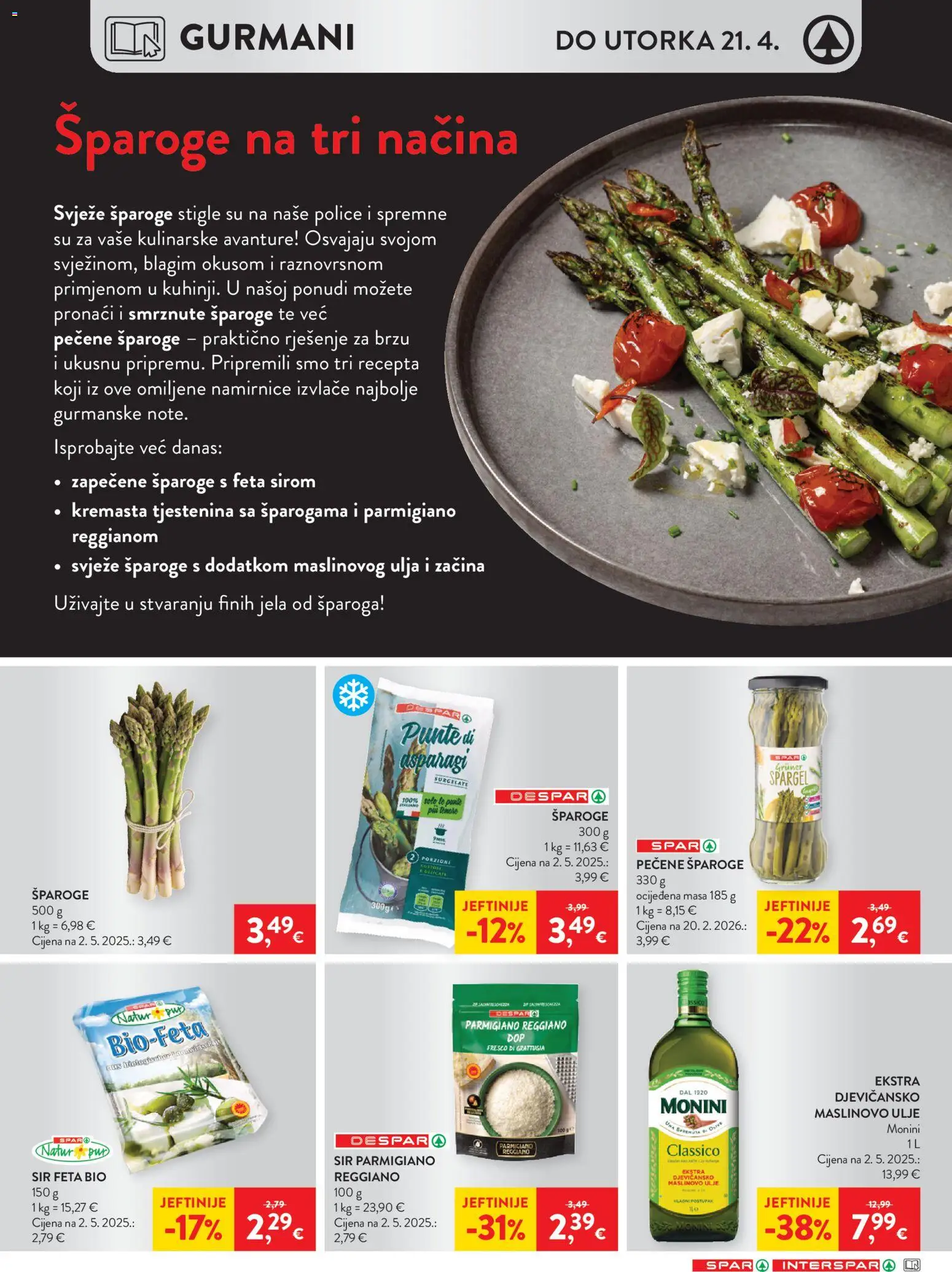 Spar katalog | vrijedi od 15.04.2026 | Stranica: 14 | Proizvodi: Feta, Sir, Ulje, Maslinovo ulje