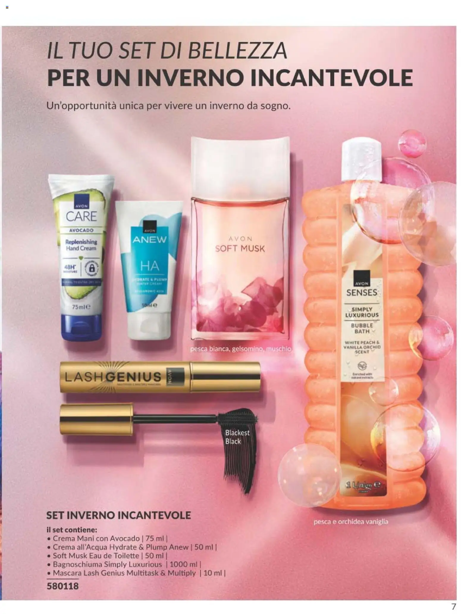 Volantino Avon del 31.12.2025 | Pagina: 7 | Prodotti: Crema, Bagnoschiuma, Pesca, Orchidea