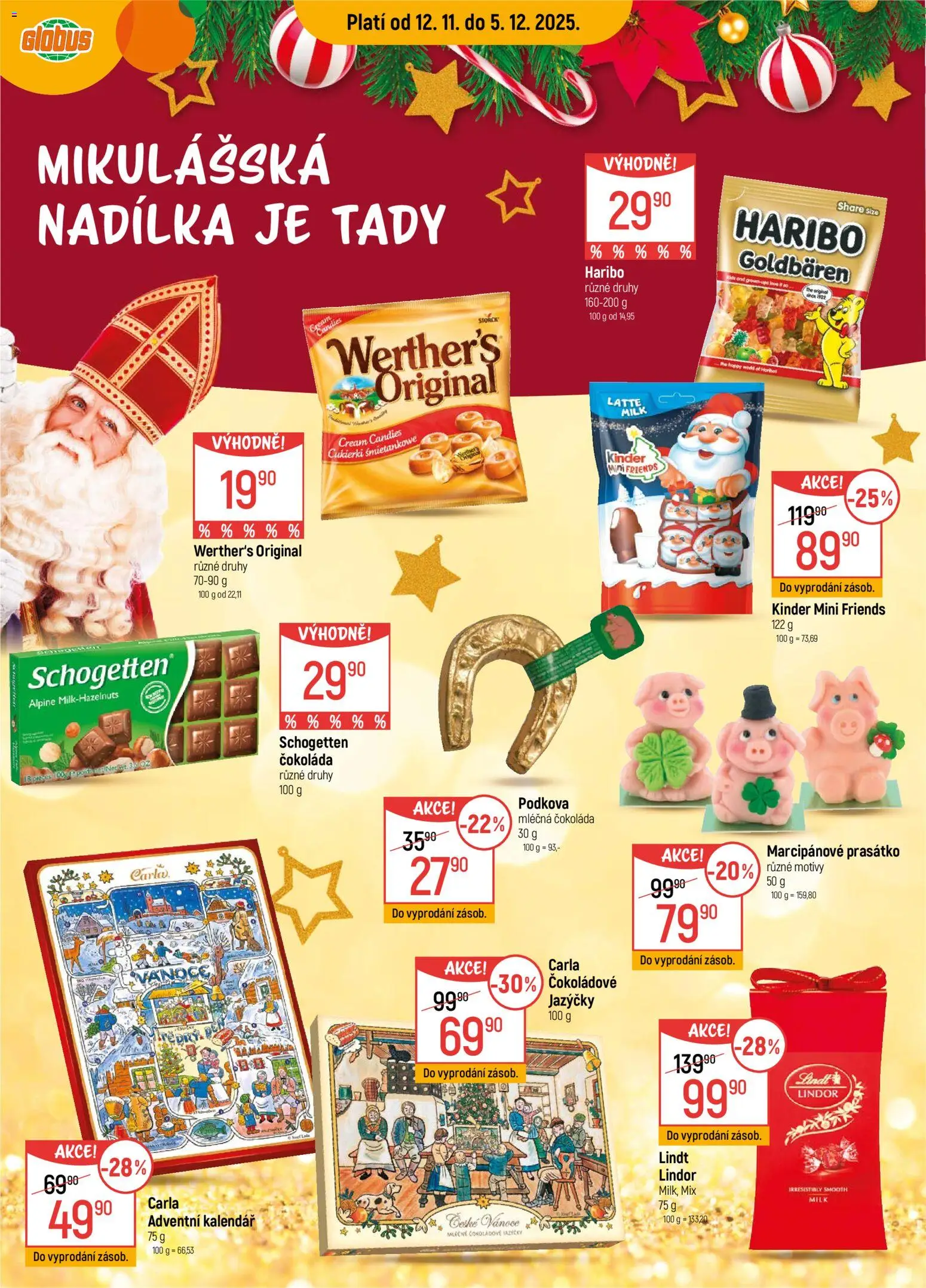 Globus leták - České Budějovice od 12.11.2025 | Strana: 18 | Produkty: Globus, Haribo, Adventní kalendář, Lindt lindor