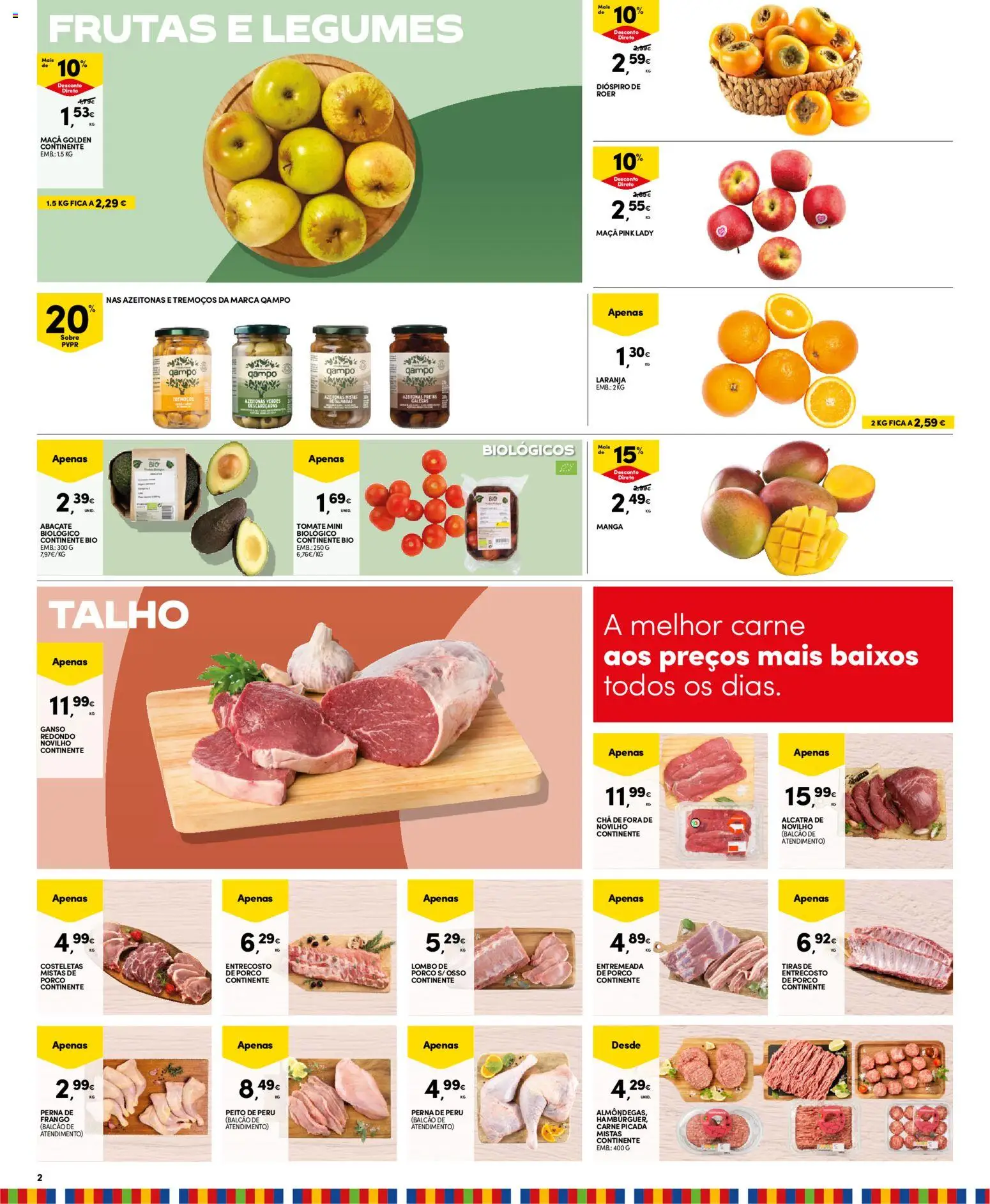 Continente - Madeira │ válido de 13.01.2026 | Página: 2 | Produtos: Peito de peru, Maça, Carne, Tomate