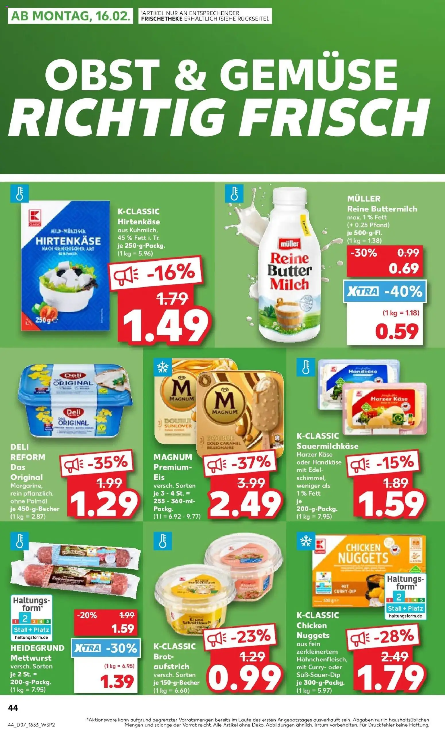 Kaufland prospekt Münsingen	 – gültig ab 12.02.2026 | Seite: 52 | Produkte: Buttermilch, Milch, Gemüse, Obst