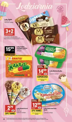 Pogląd oferty "Delikatesy Centrum gazetka" - ważna od 26.03.2026 | Strona: 32 | Produkty: Mango, Delikatesy, Lody