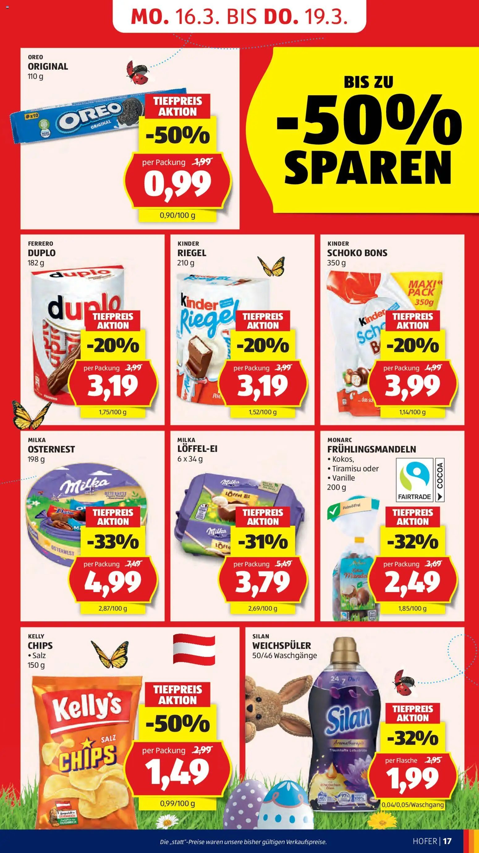 Hofer Flugblatt gültig ab 11.03.2026 | Seite: 21 | Produkte: Chips, Salz, Weichspüler