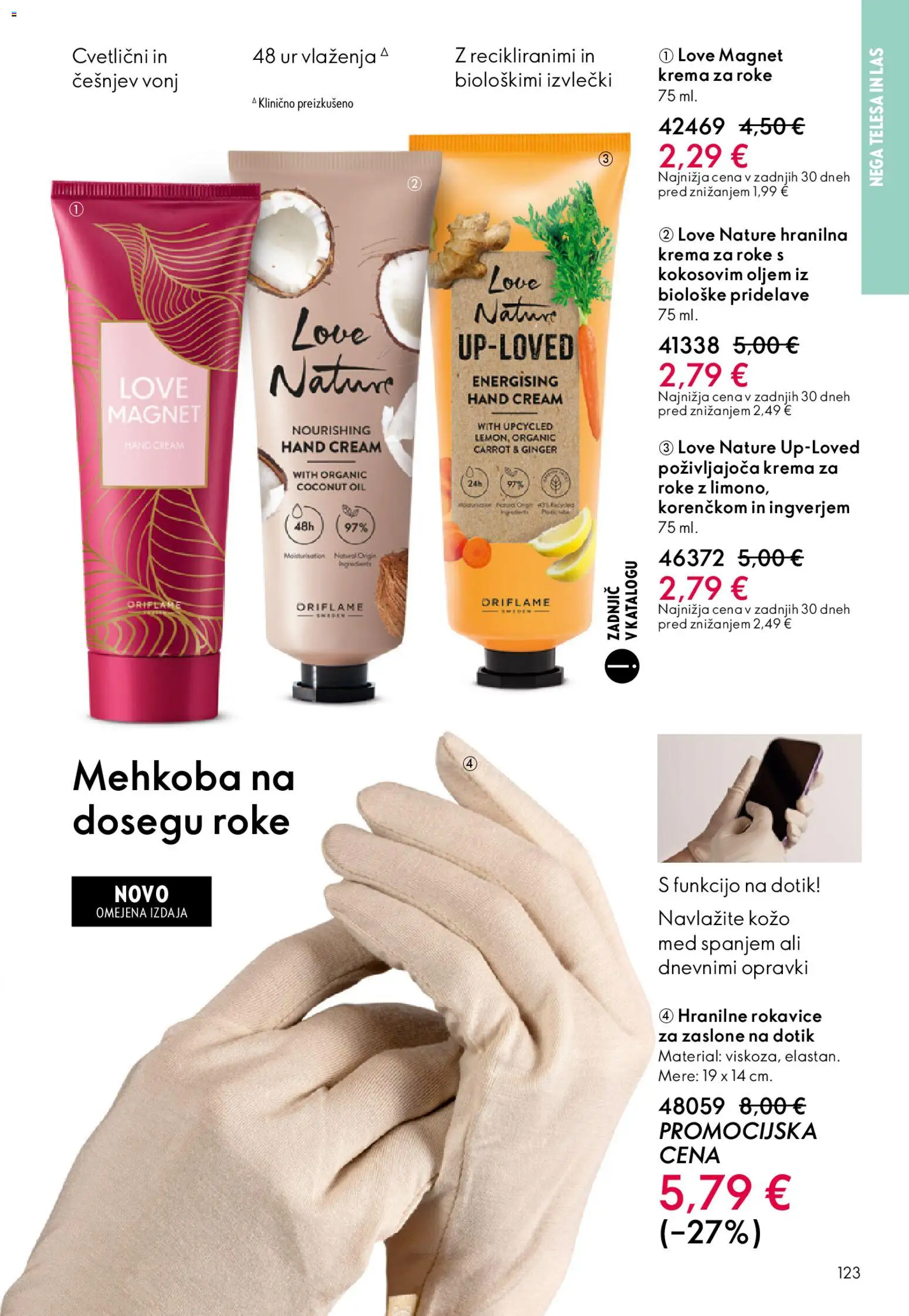 Novi Oriflame katalog ponudbe – veljaven od 22.04.2026 | Stran: 123 | Izdelki: Krema, Krema za roke, Rokavice