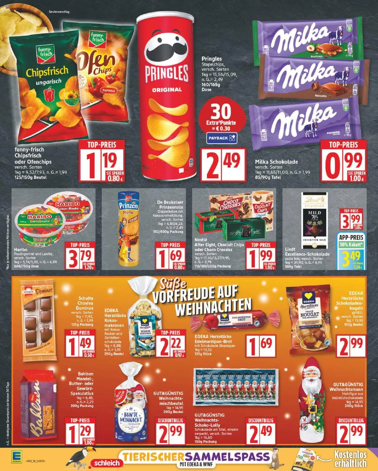 Edeka Prospekt 	 – gültig ab 13.10.2025 | Seite: 10 | Produkte: Milka schokolade, Funny frisch, Brot, Chips