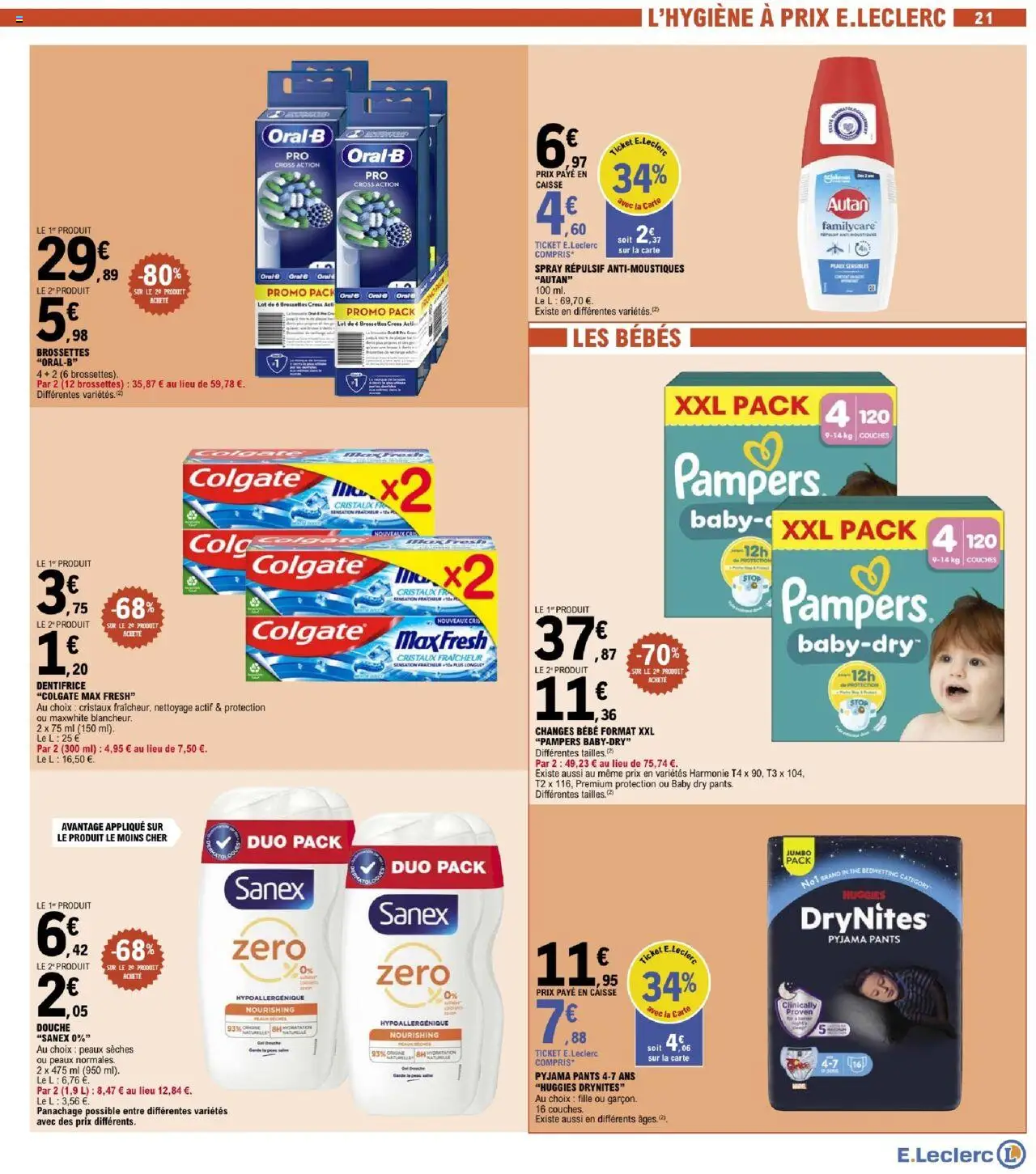  | Page: 21 | Produits: Oral-b, Pampers, Dentifrice, Douche